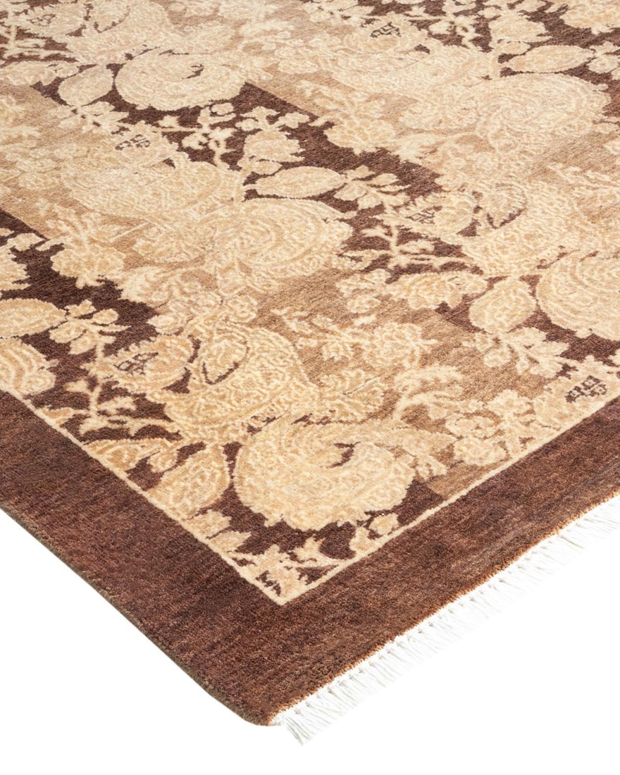 Mogul, One-of-a-Kind Hand-Knotted Area Rug - Brown, 4' 1" x 5' 10" - 2