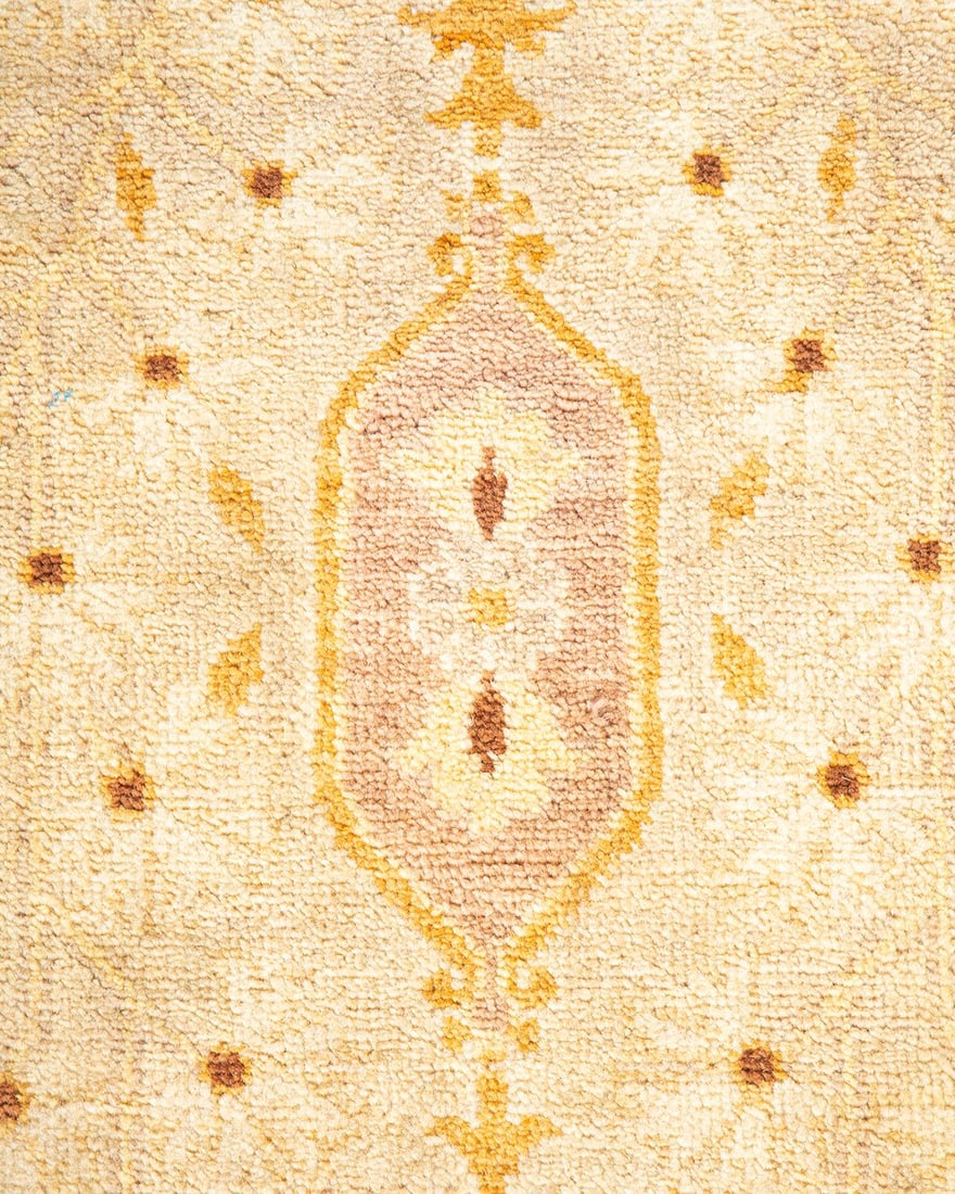 Eclectic, One-of-a-Kind Hand-Knotted Runner Rug - Ivory, 2' 7" x 14' 2" - 3