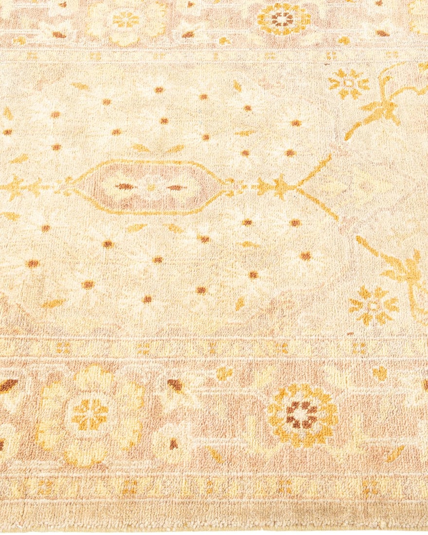 Eclectic, One-of-a-Kind Hand-Knotted Runner Rug - Ivory, 2' 7" x 14' 2" - 4