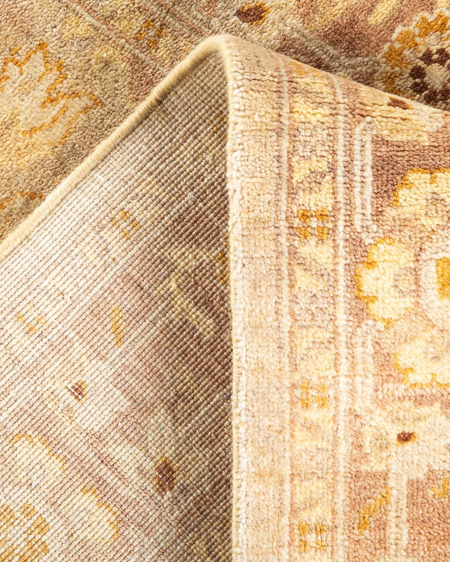 Eclectic, One-of-a-Kind Hand-Knotted Runner Rug - Ivory, 2' 7" x 14' 2" - 6