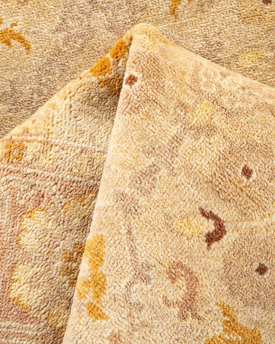 Eclectic, One-of-a-Kind Hand-Knotted Runner Rug - Ivory, 2' 7" x 14' 2" - 7