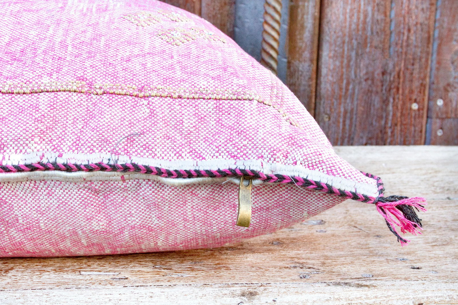 Sonia Large Square Moroccan Silk Rug Pillow - 5