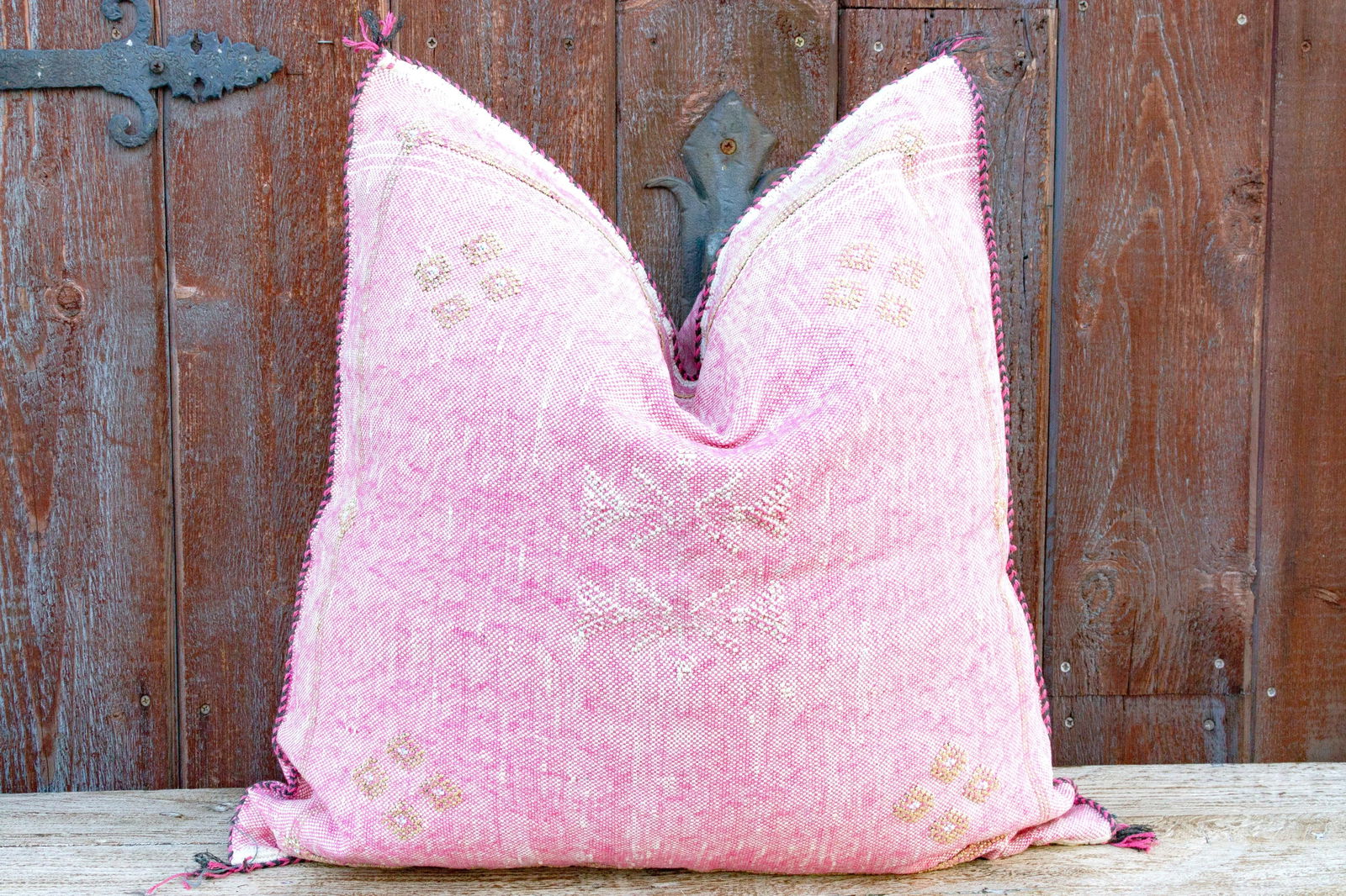 Sonia Large Square Moroccan Silk Rug Pillow - 8