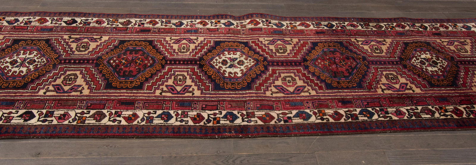 Vintage Persian Hamadan Rug, 2'9" X 10'1" - 3
