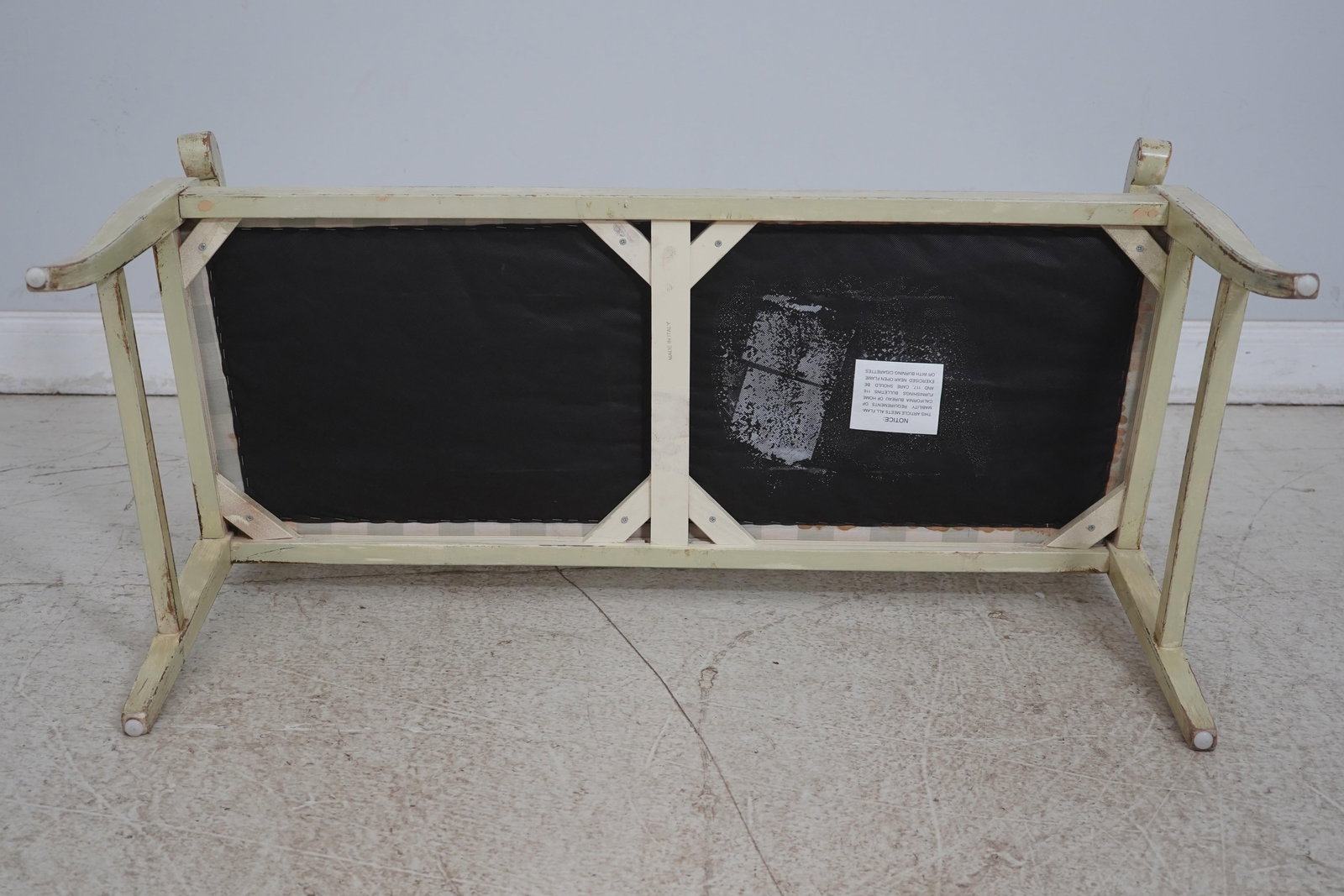 Italian Style Paint Decorated Settee Bench - 11