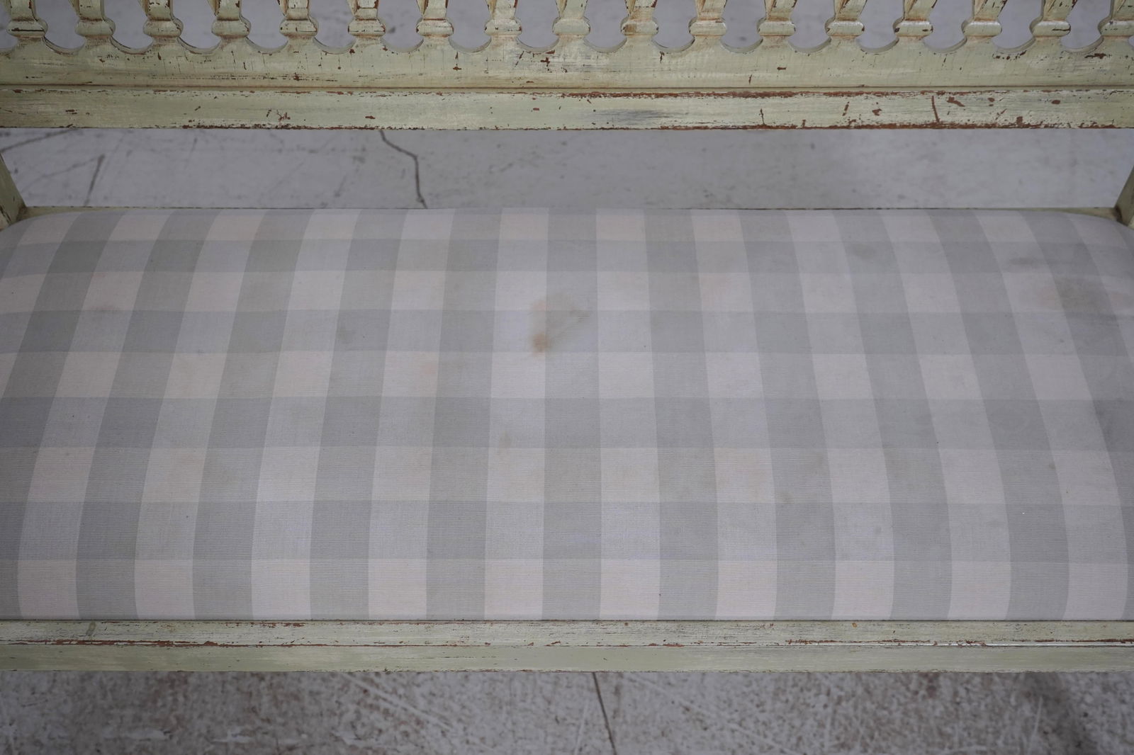 Italian Style Paint Decorated Settee Bench - 9