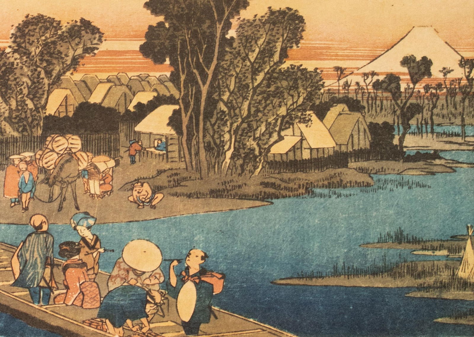 1960 After Hiroshige "The 53 Stations of Tokaido Road: 2nd Station", Ukiyo-E Print From France - 7