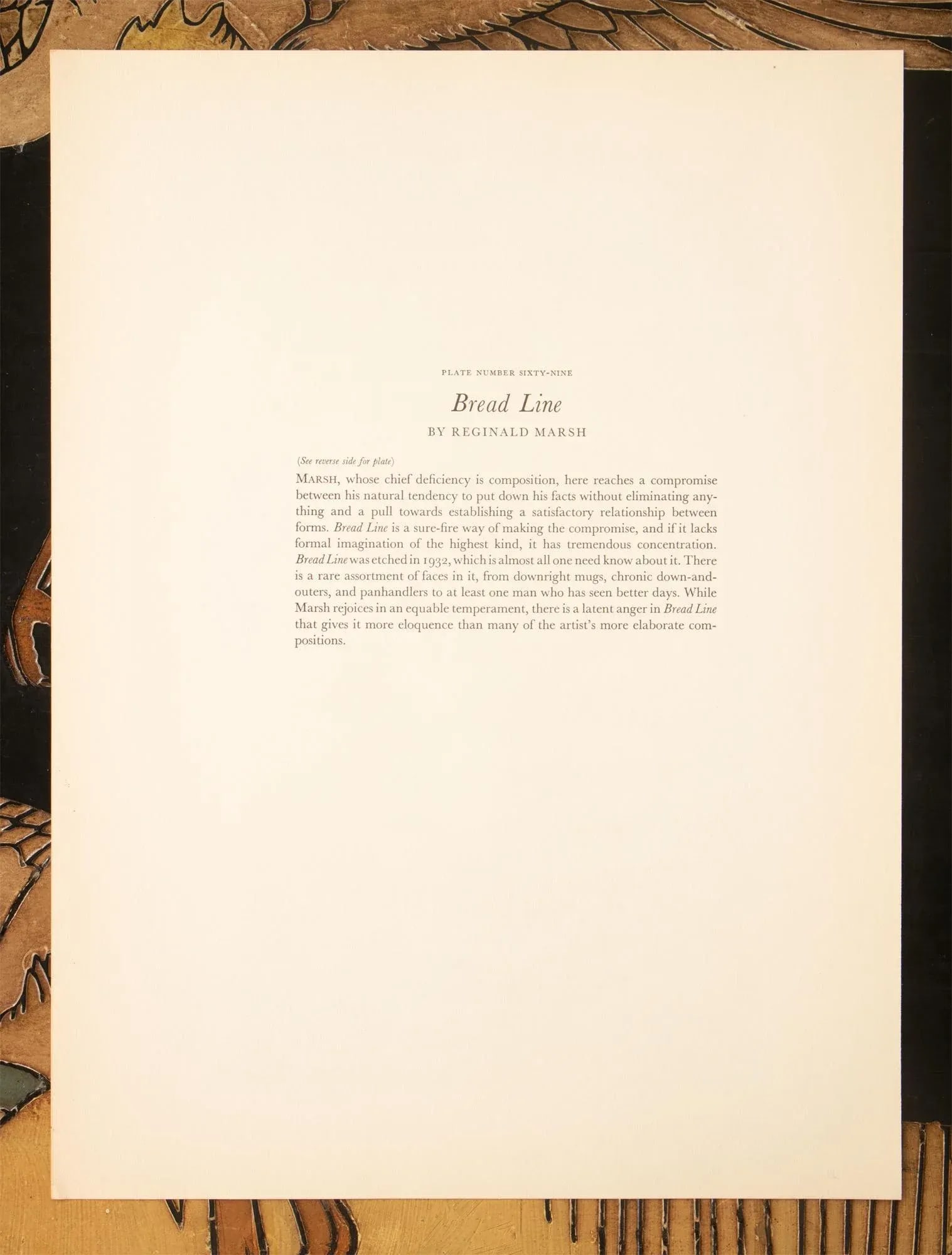 1939 After Reginald Marsh "Bread Line", First Edition Period Offset Lithograph - 7