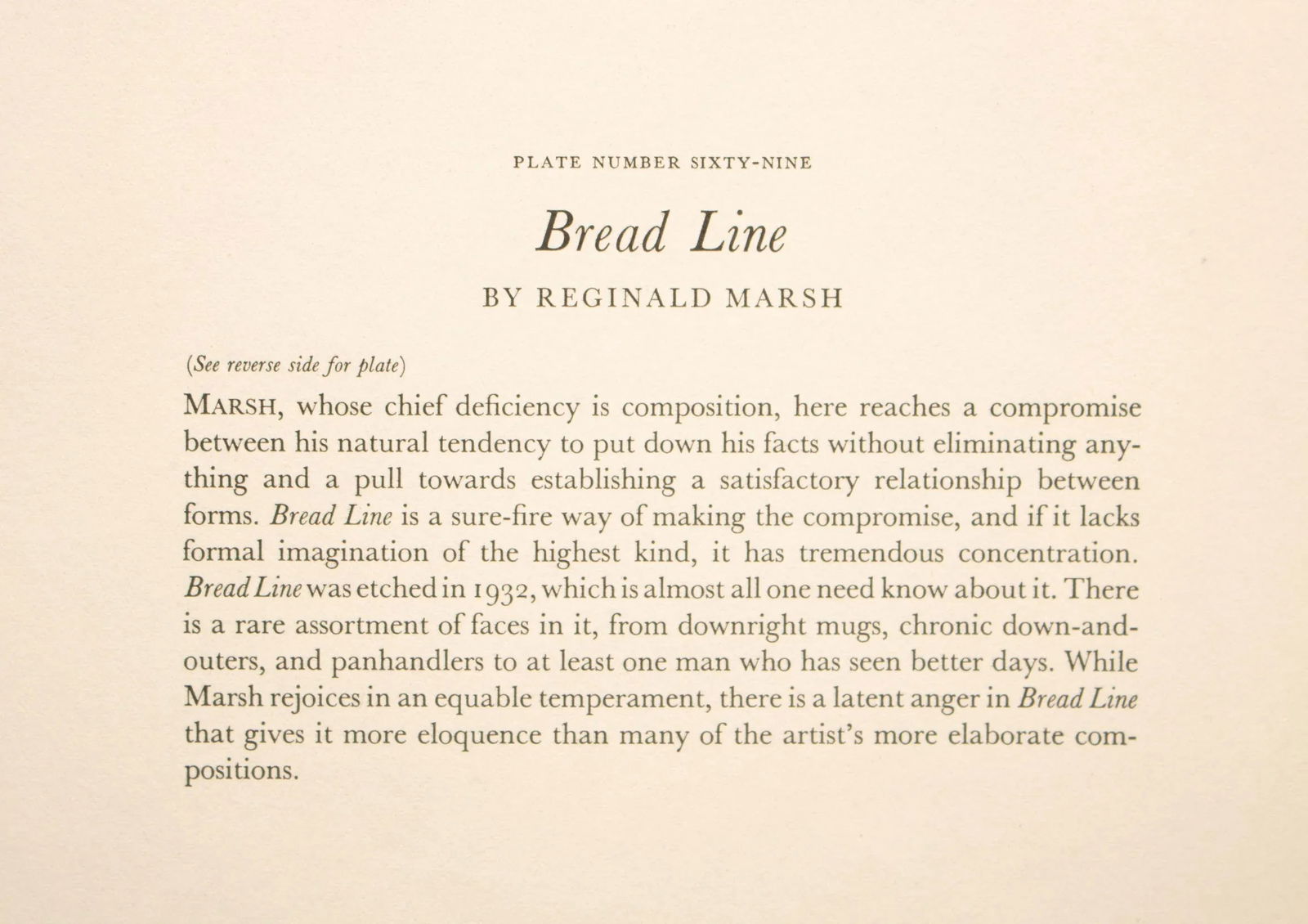 1939 After Reginald Marsh "Bread Line", First Edition Period Offset Lithograph - 8