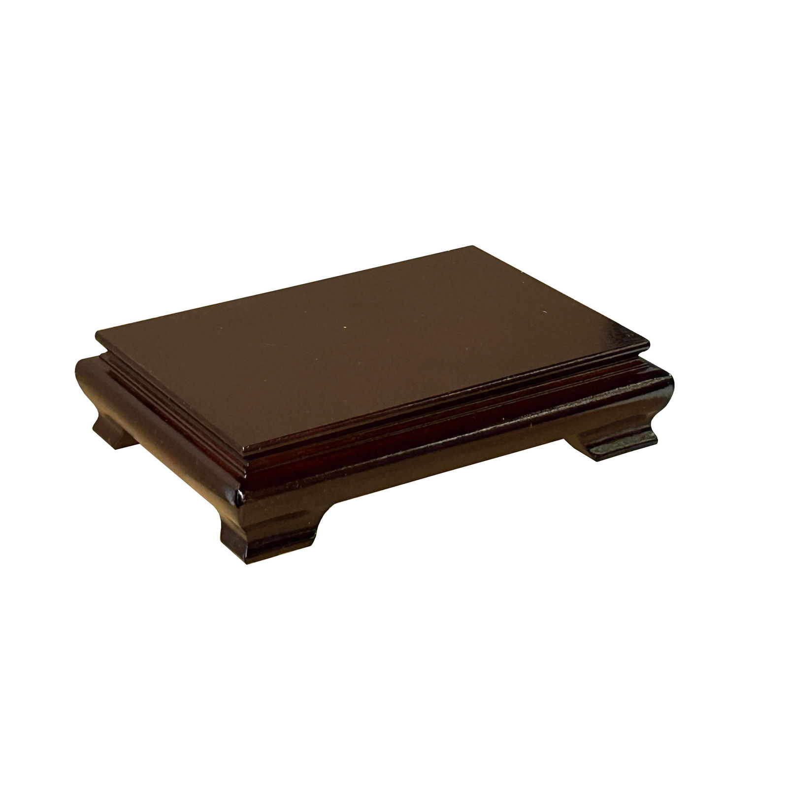 8" Reddish Brown Wood Rectangular Display Stand Riser Easel - 4