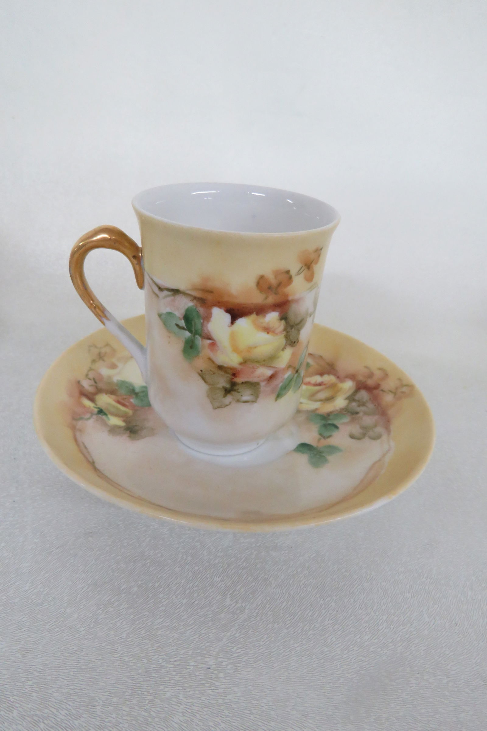 Austria W Porcelain Set of 3 Coffee Espresso Cups and Saucers - 4