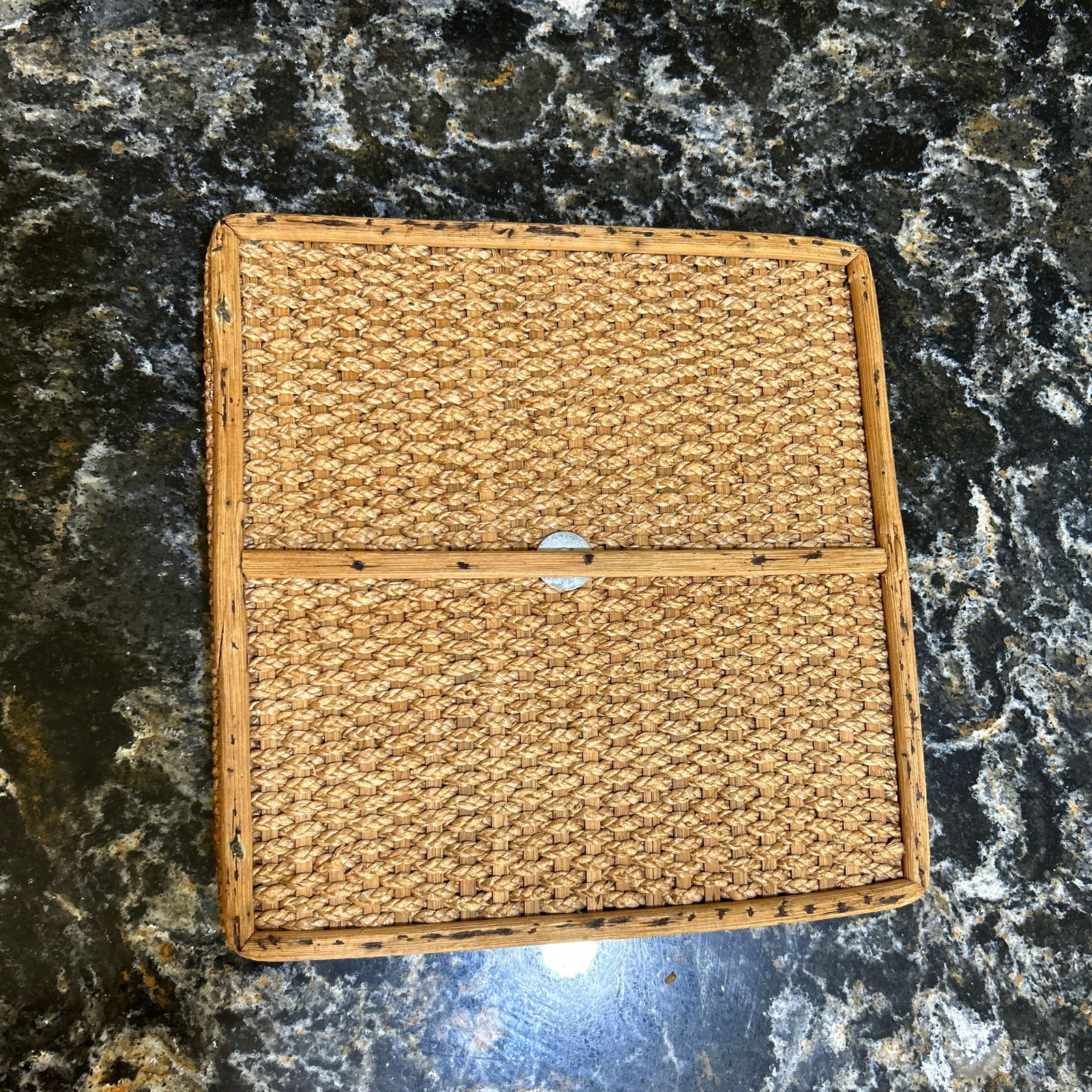 In the Style of Heywood and Wakefield, Victorian Wicker Stand With Lid, Rattan, Late 1880's - 9