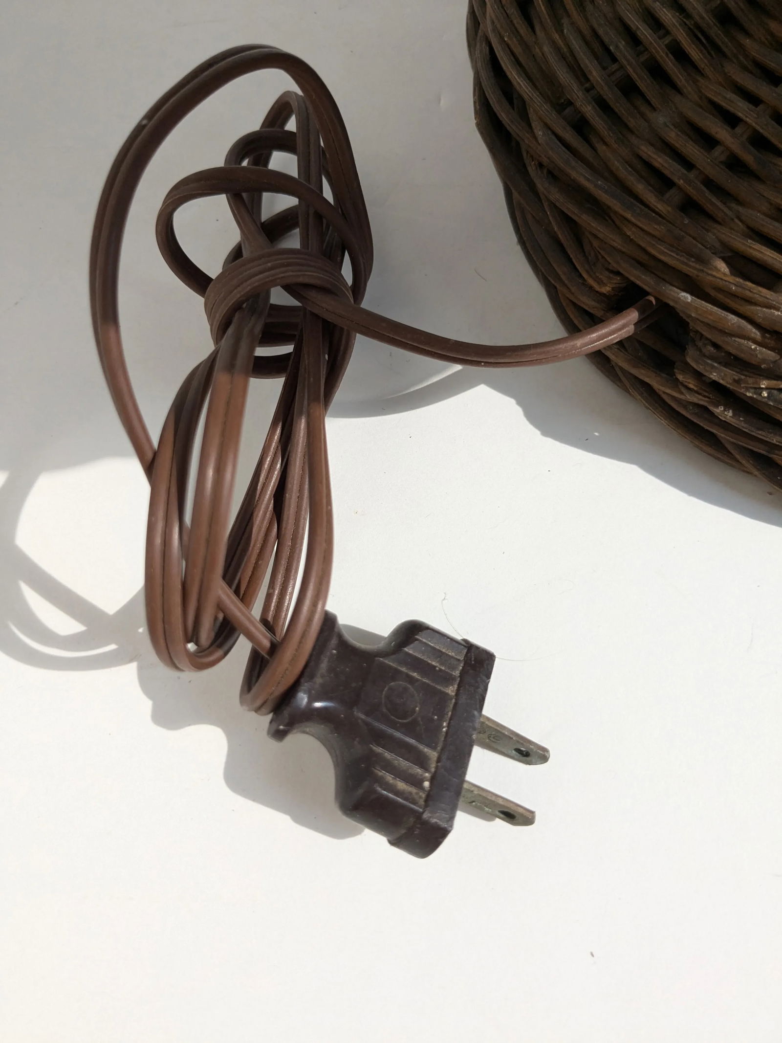 Antique Wicker Arts & Crafts Table Lamp "“ Early 20th Century - 8