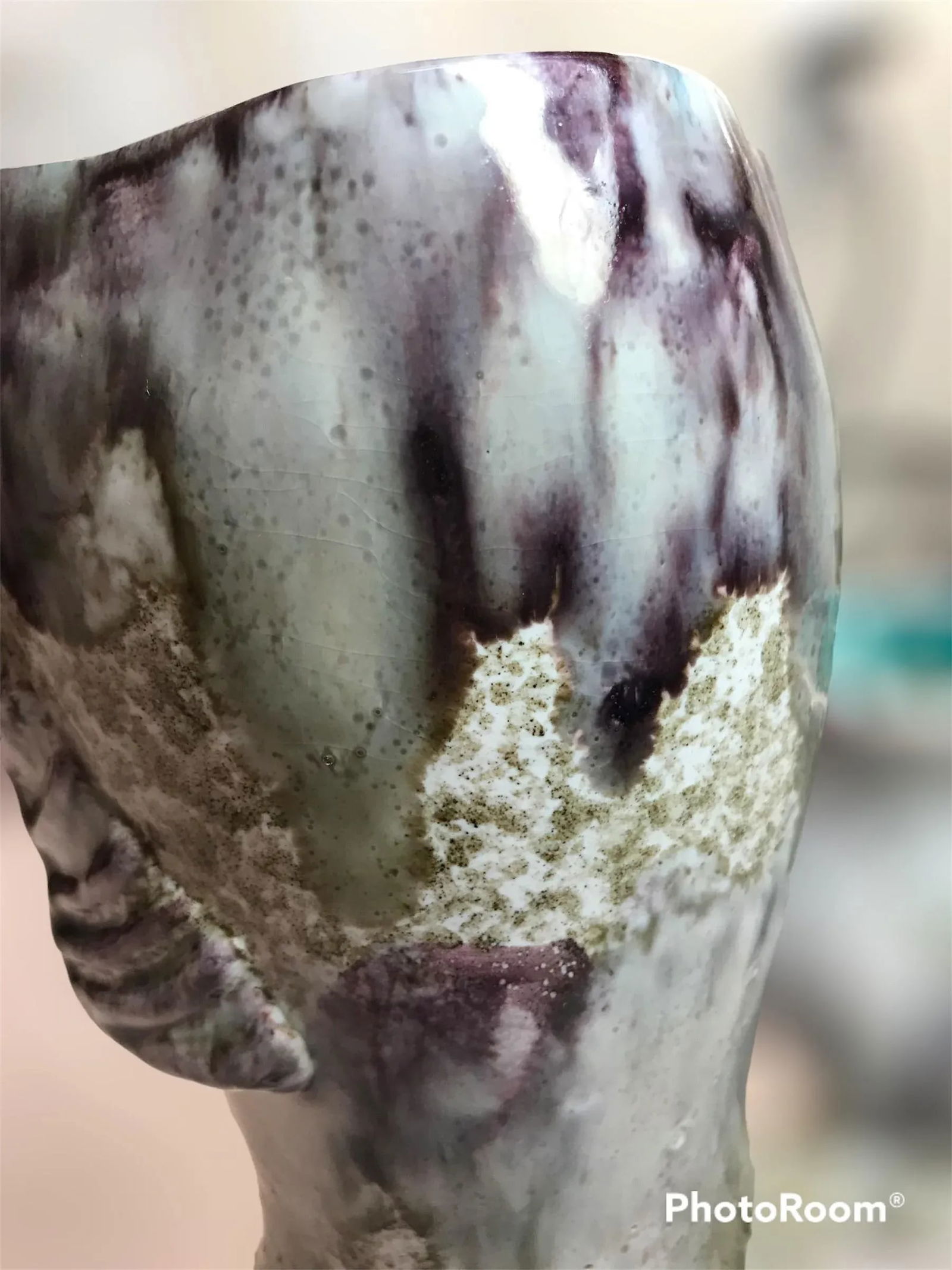 Italian Majolica Mediterranean Sea Life Pottery Mid 20th Century Vase - 12