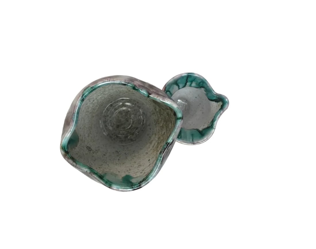 Italian Majolica Mediterranean Sea Life Pottery Mid 20th Century Vase - 4