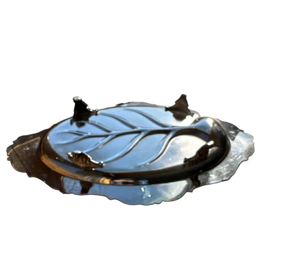 1940s Baroque Wallace Silver-Plate Serving Meat Platter - 6