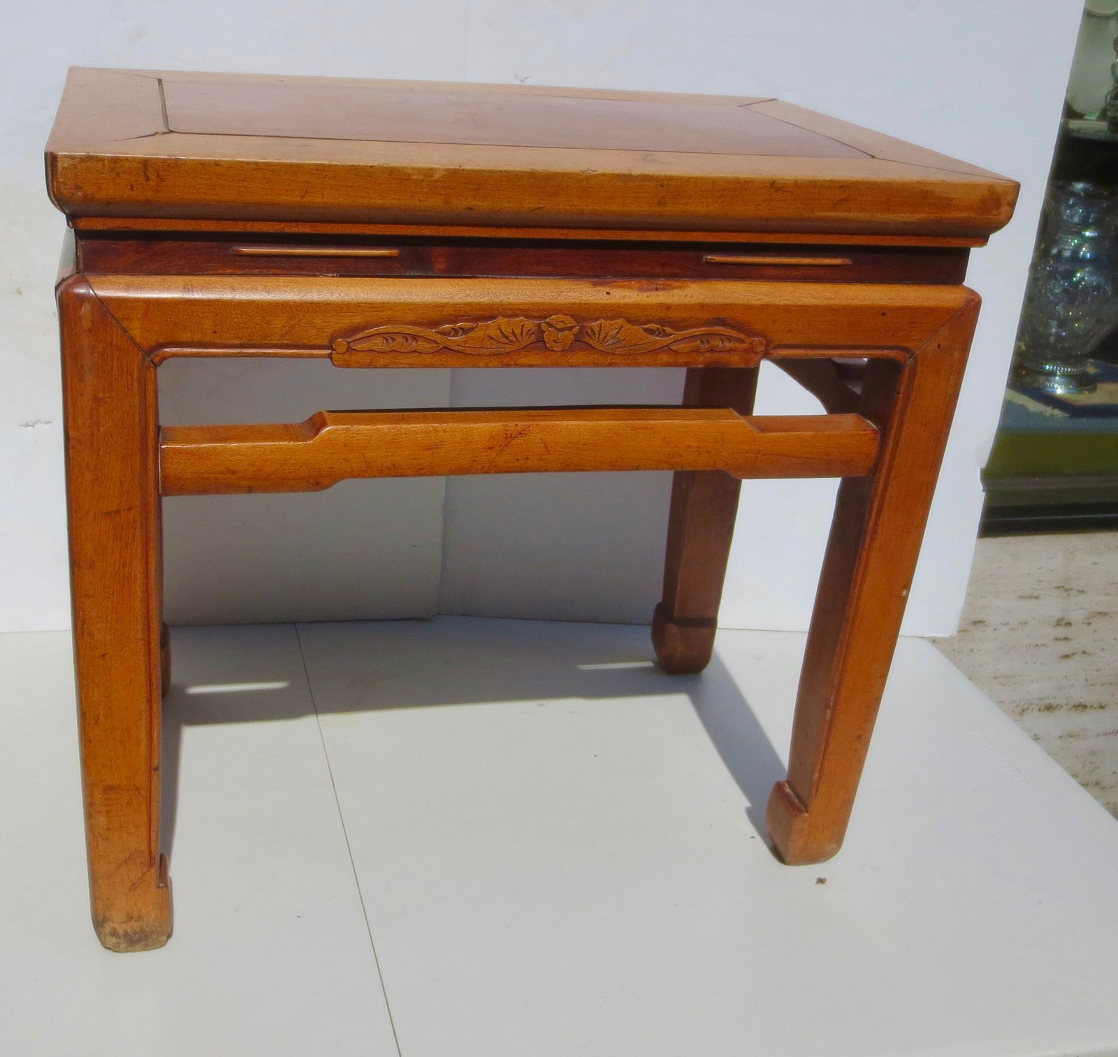 Antique Chinese Elmwood Low Table Circa 1920s' - 6