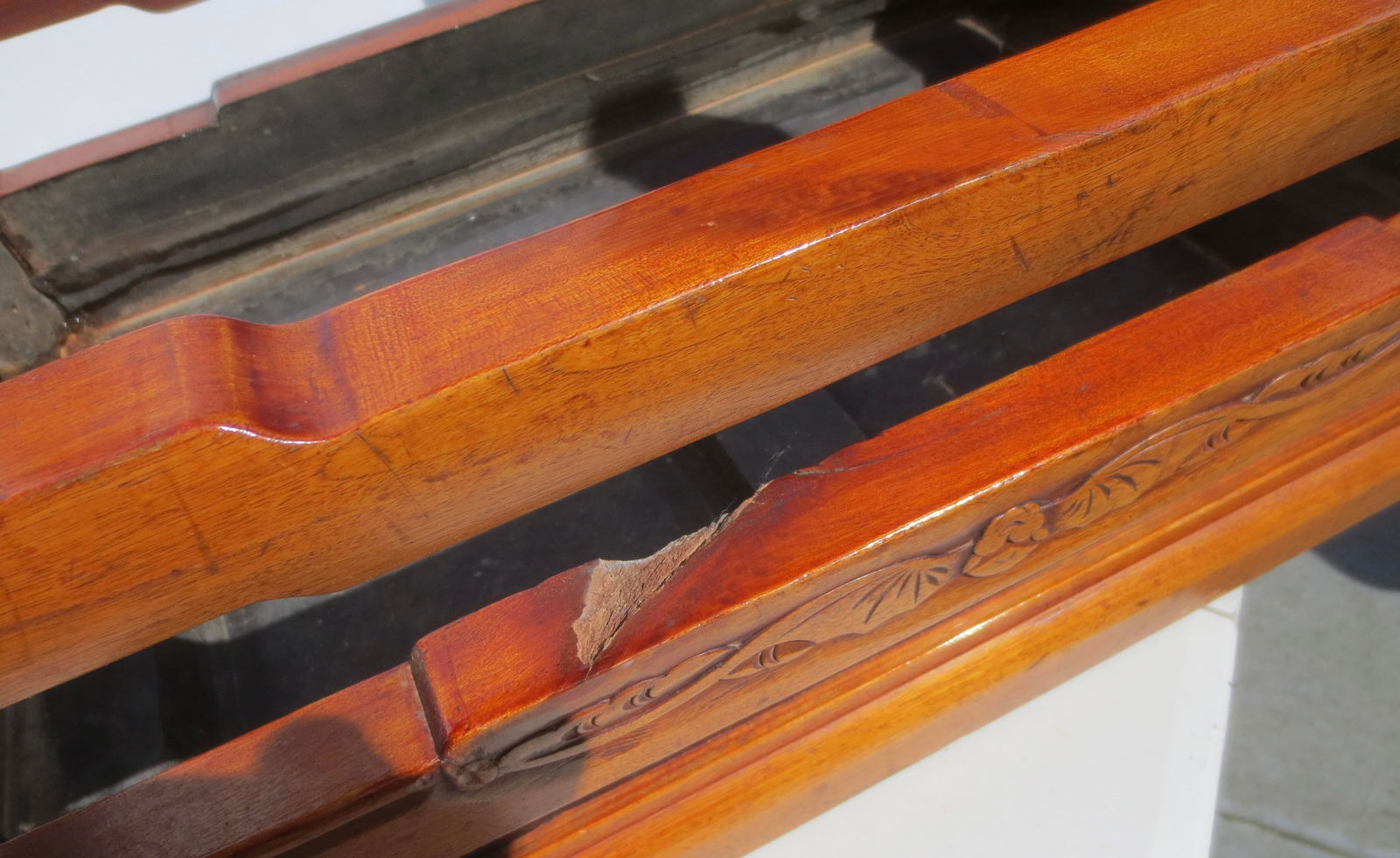 Antique Chinese Elmwood Low Table Circa 1920s' - 9