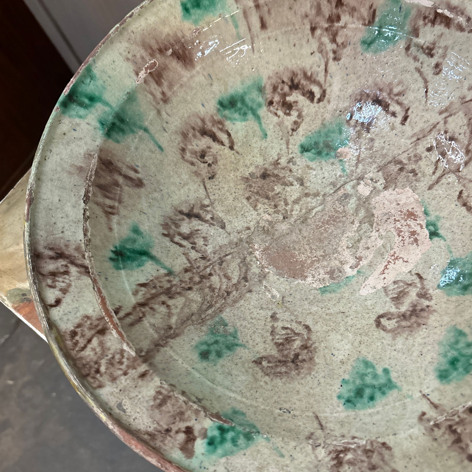Mid 20th Century Speckled Decorative Ceramic Bowl - 5