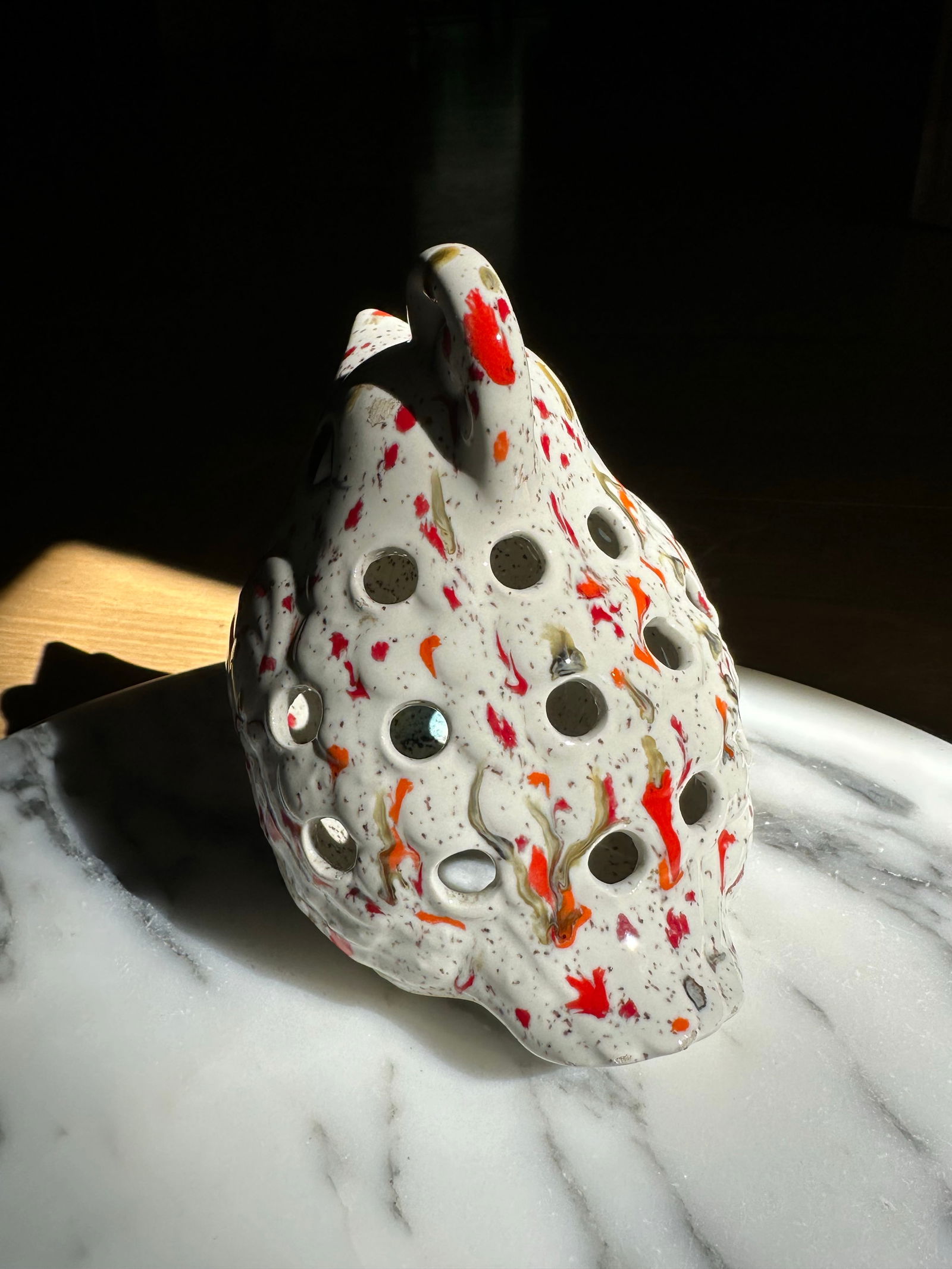 Vintage Splatterware Rooster Chicken Decor - 10