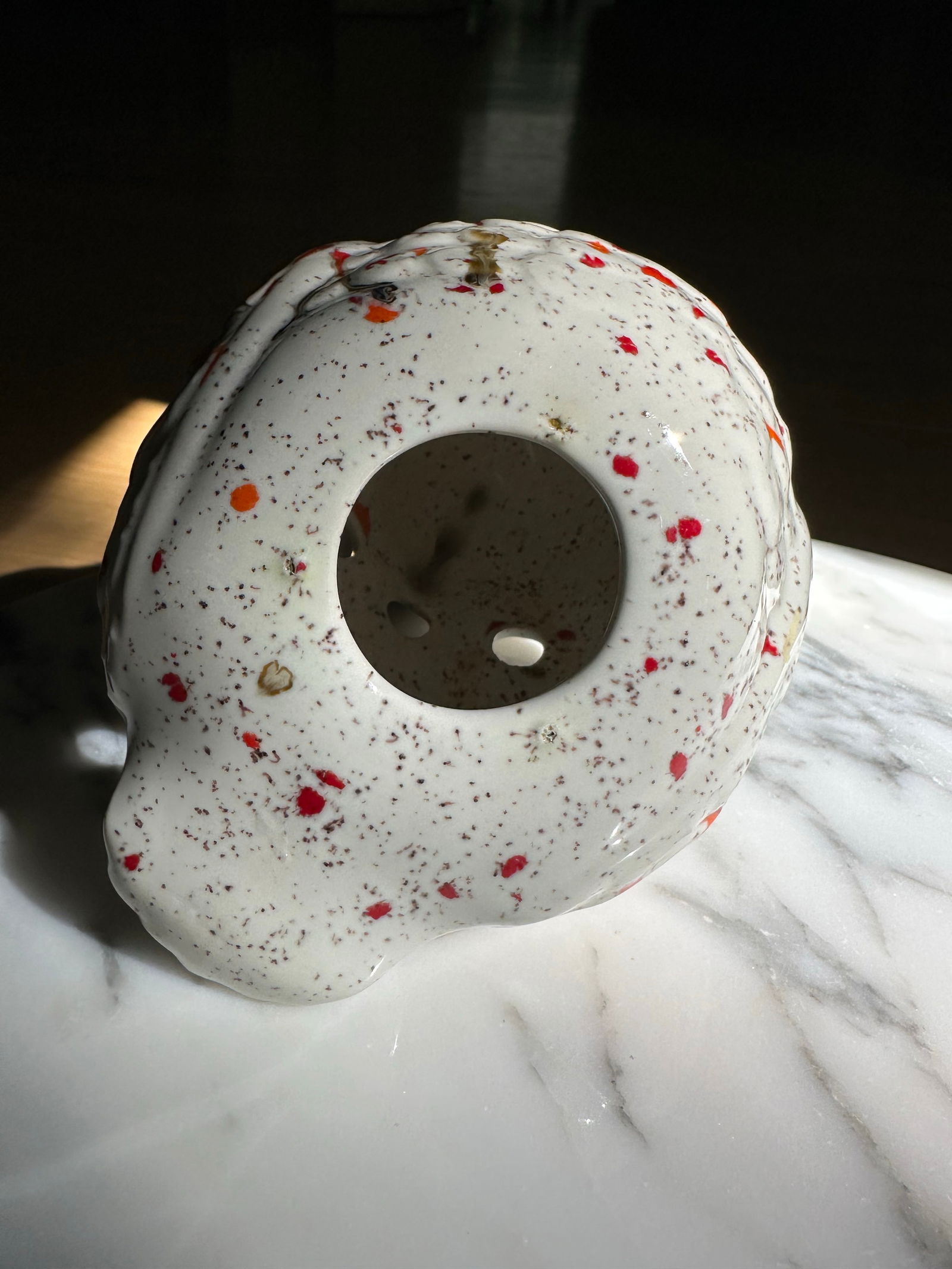 Vintage Splatterware Rooster Chicken Decor - 8