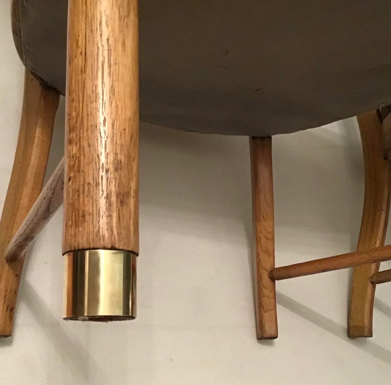 1970s Vintage Mid-Century Modern Oak Arm Chairs- A Pair - 9