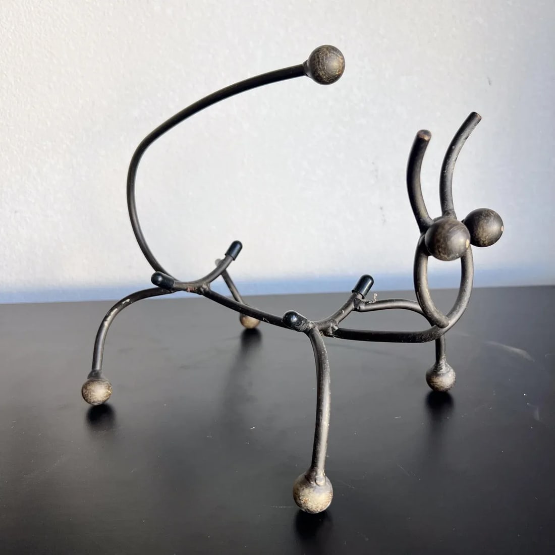 1960s Abstract Animal Iron Wine Bottle Holder - 6