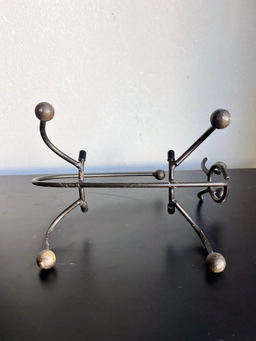 1960s Abstract Animal Iron Wine Bottle Holder - 8