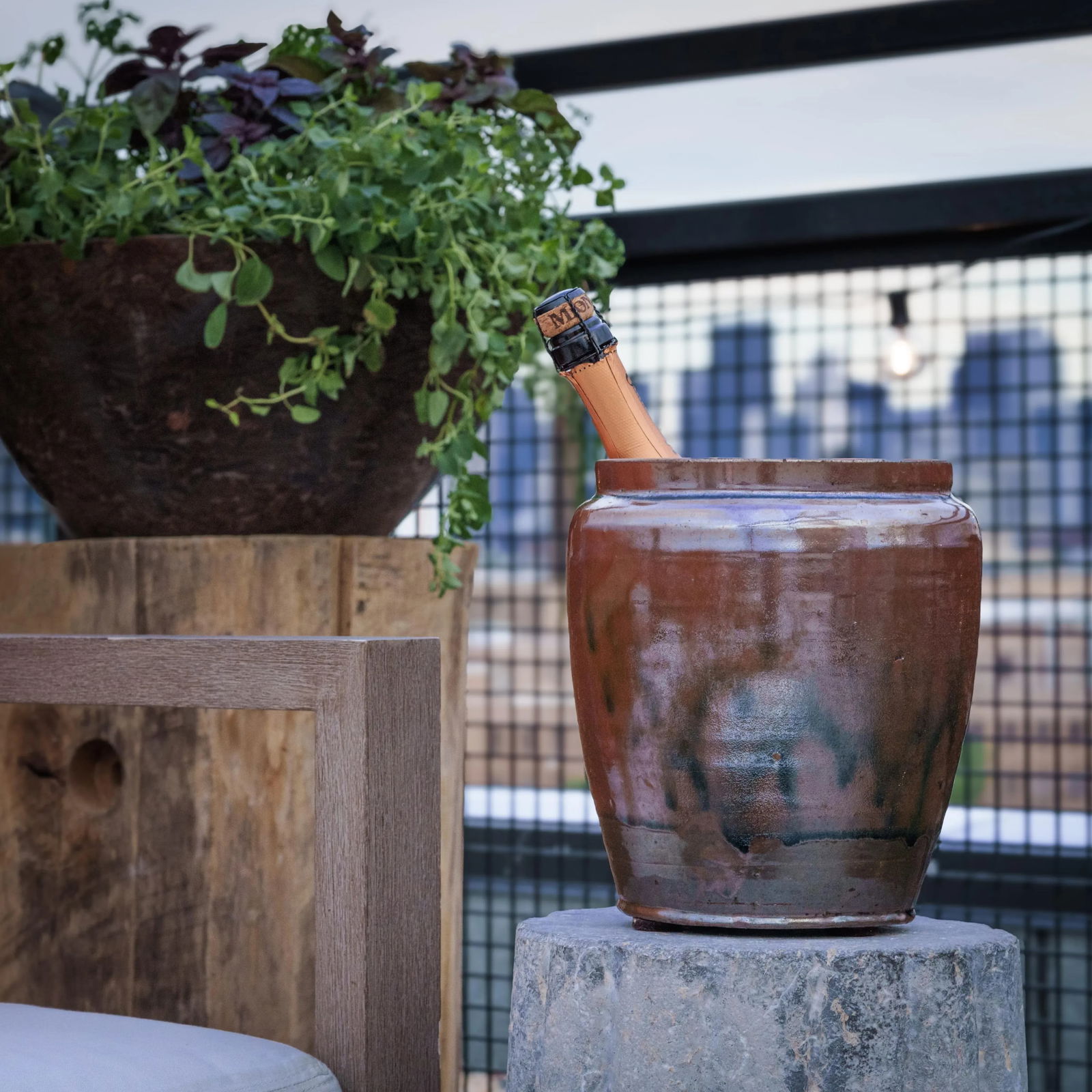 Drip Glaze Chinese Kitchen Jar, c. 1900 - 2