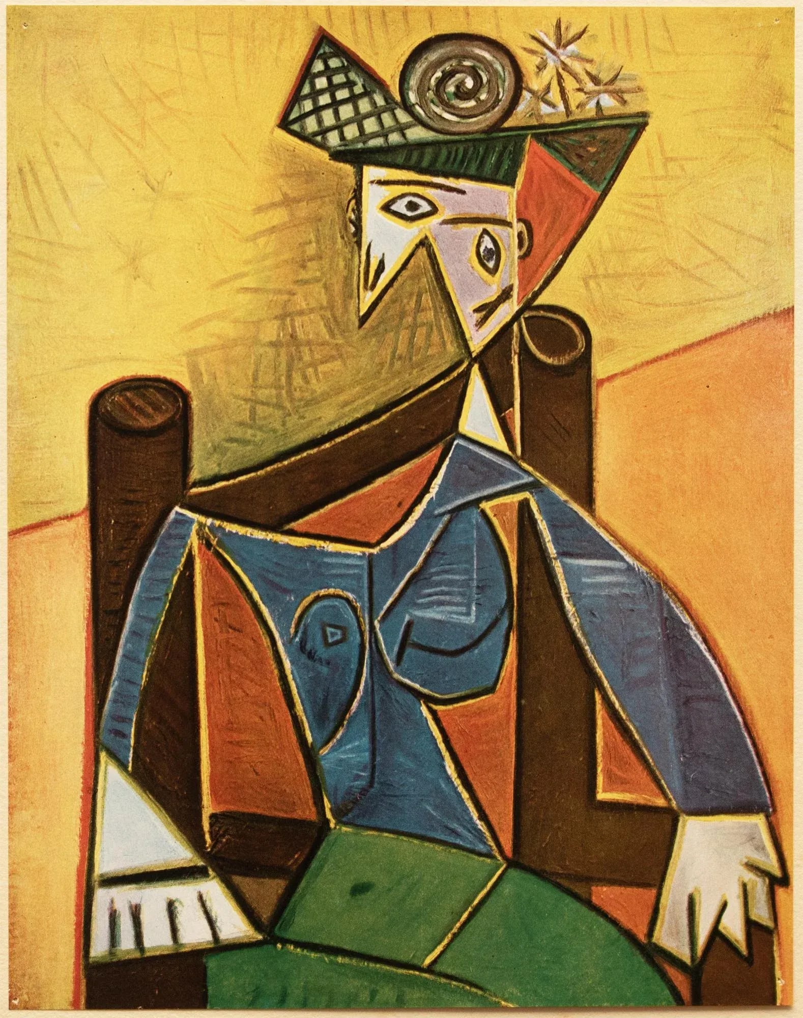 1946 After Pablo Picasso "Woman in an Armchair", Second Edition Period Offset Lithograph - 2