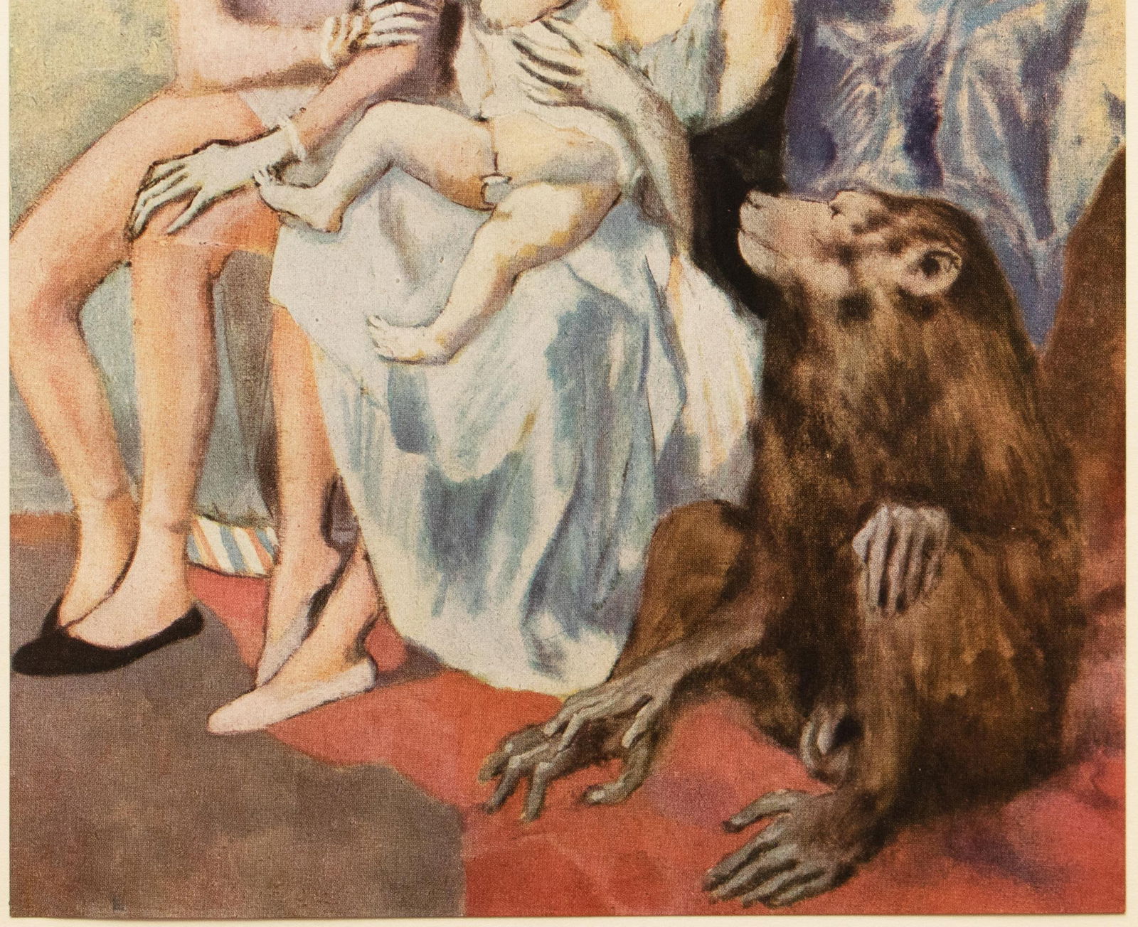 1948 After Pablo Picasso "The Acrobat's Family With a Monkey", First Edition Offset Lithograph - 4
