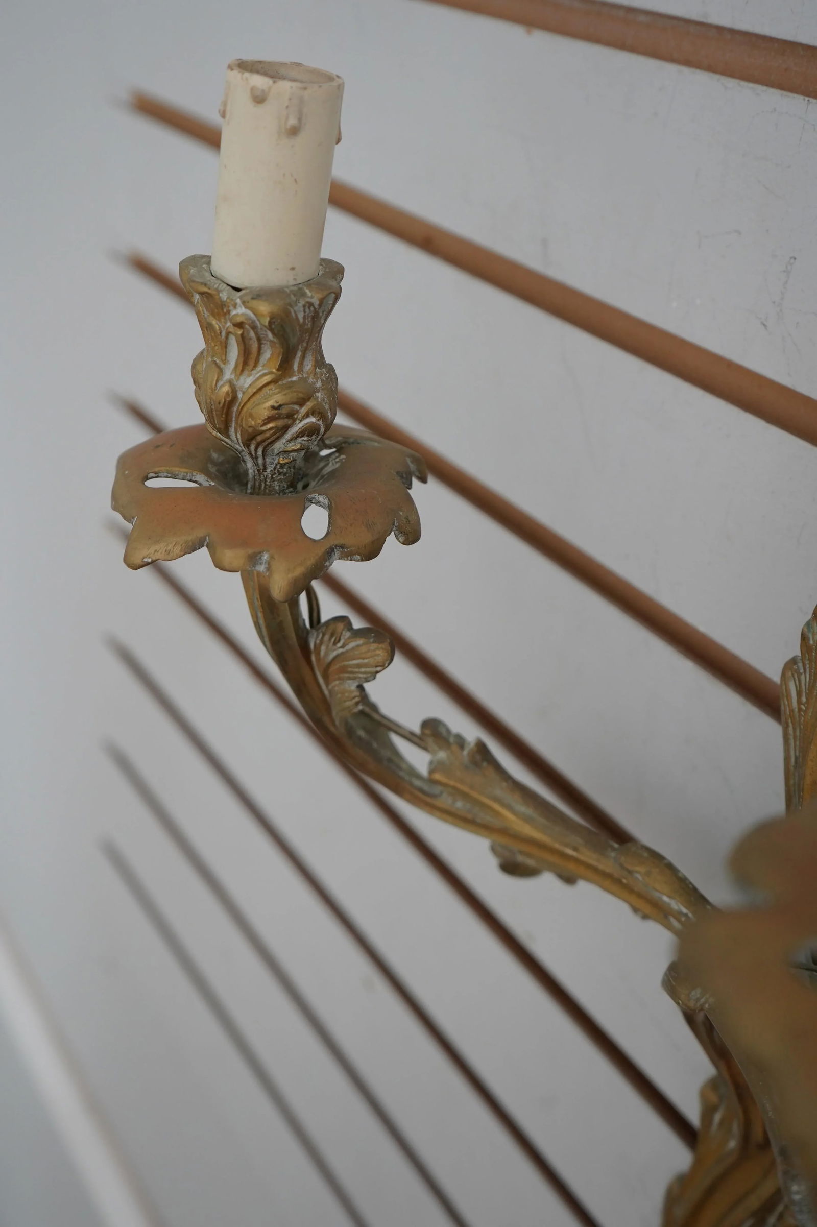 Pair of 1990s French Louis XIV Brass Electrified Candelabras - 3