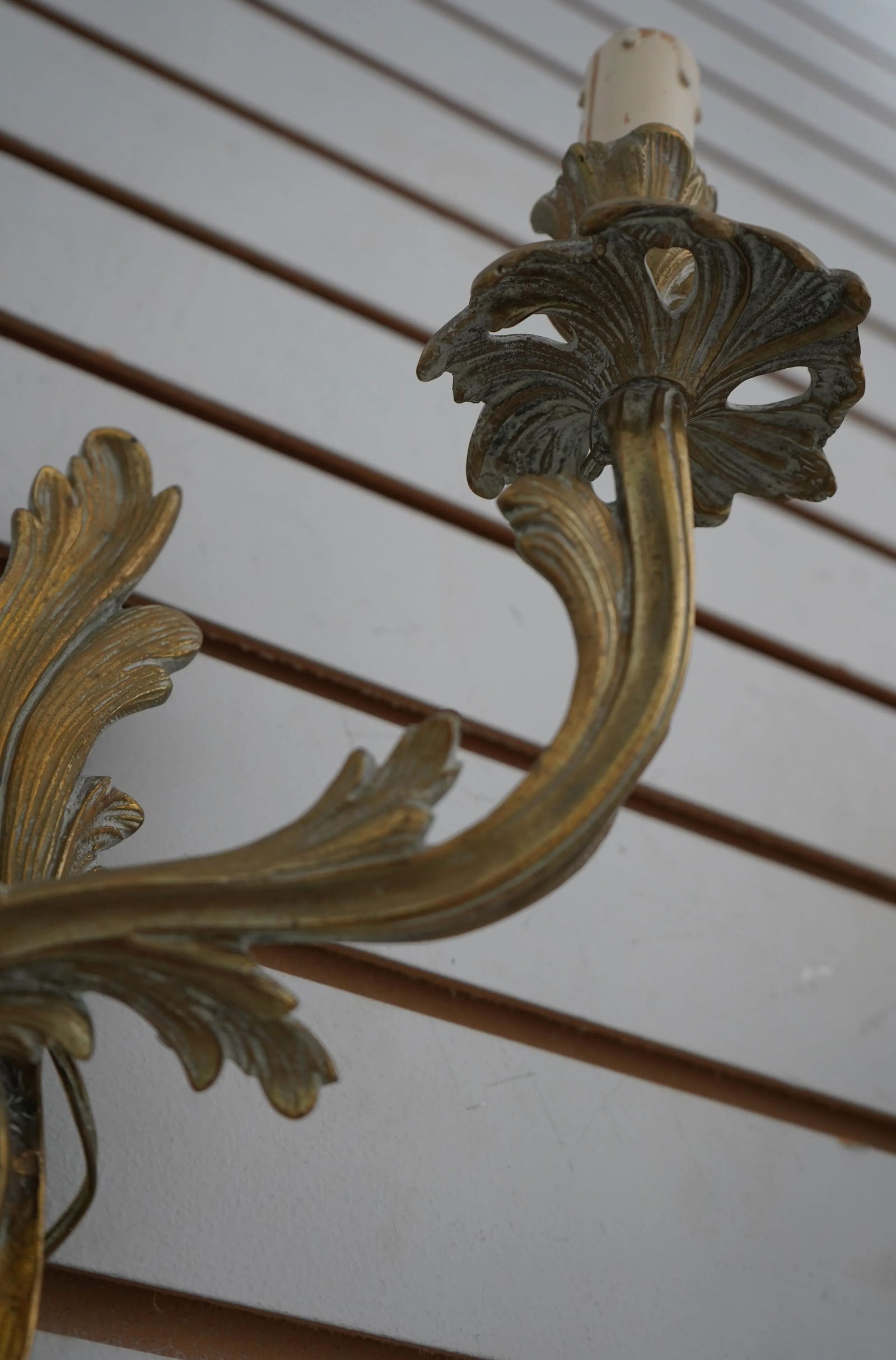 Pair of 1990s French Louis XIV Brass Electrified Candelabras - 5