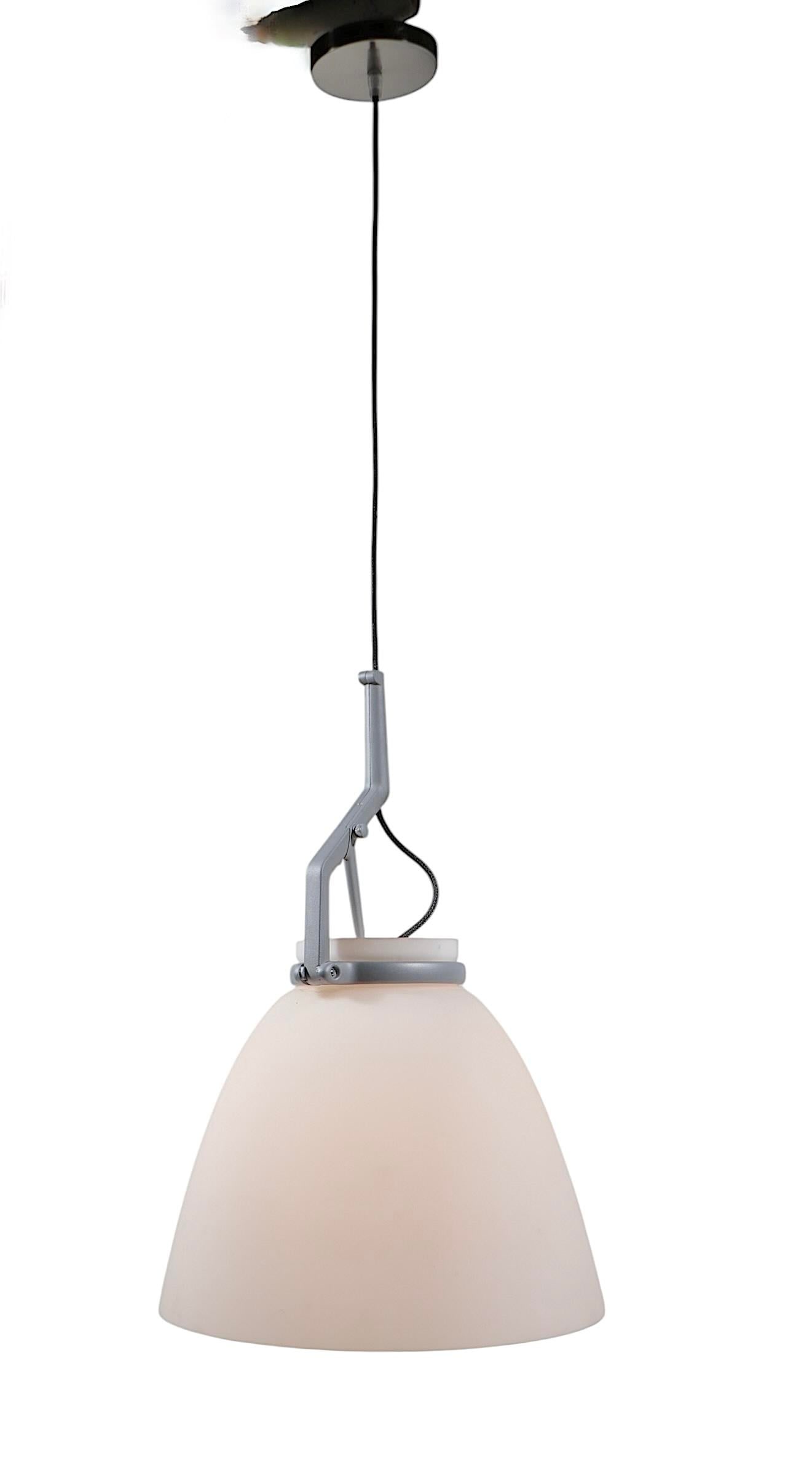 Post Modern Luce Plan Hanging Fixture Pendant Chandelier by Paolo Rizzatto C 1980/90's - 3