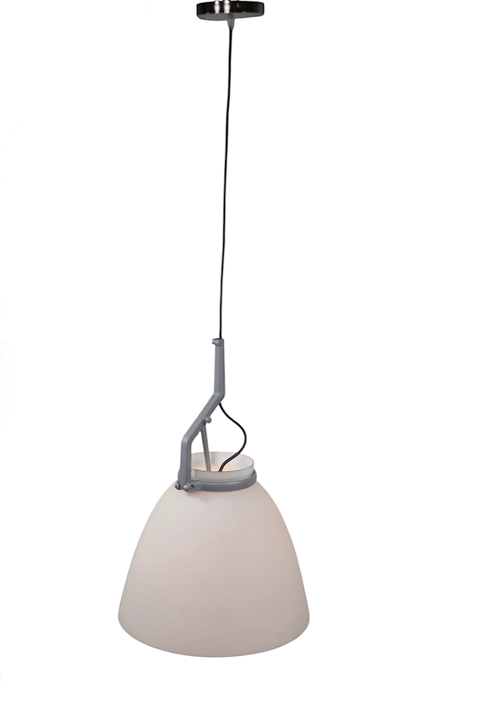 Post Modern Luce Plan Hanging Fixture Pendant Chandelier by Paolo Rizzatto C 1980/90's - 5