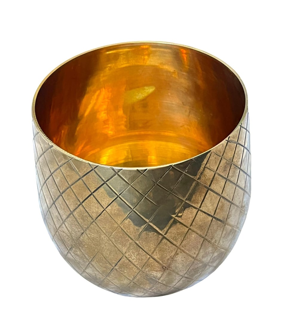 Large 1970s Brass Pineapple Lidded Box Jar - 7