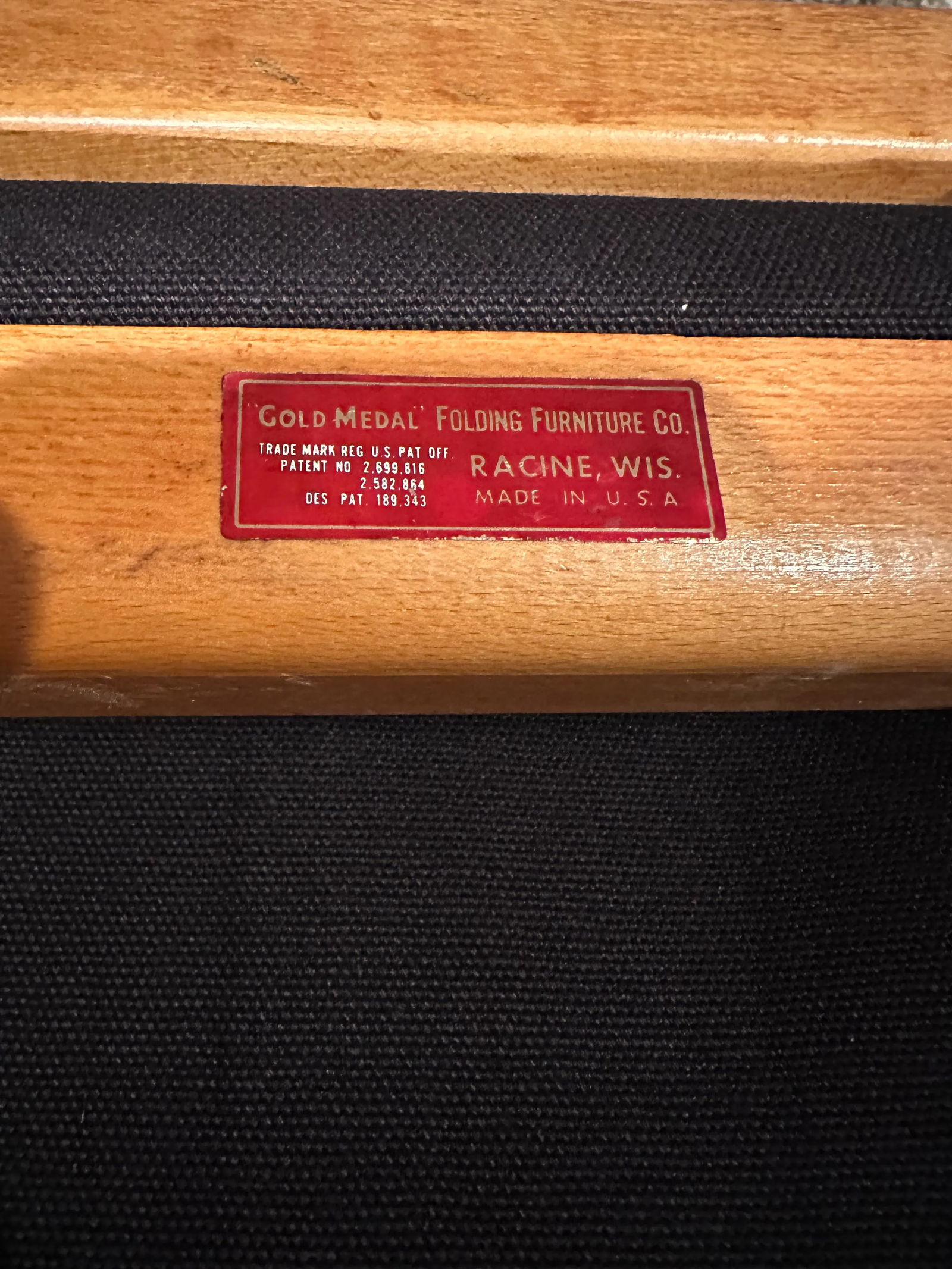 1960s Maple Folding Directors Camp Chair - A Pair With Original and New Textiles - 9