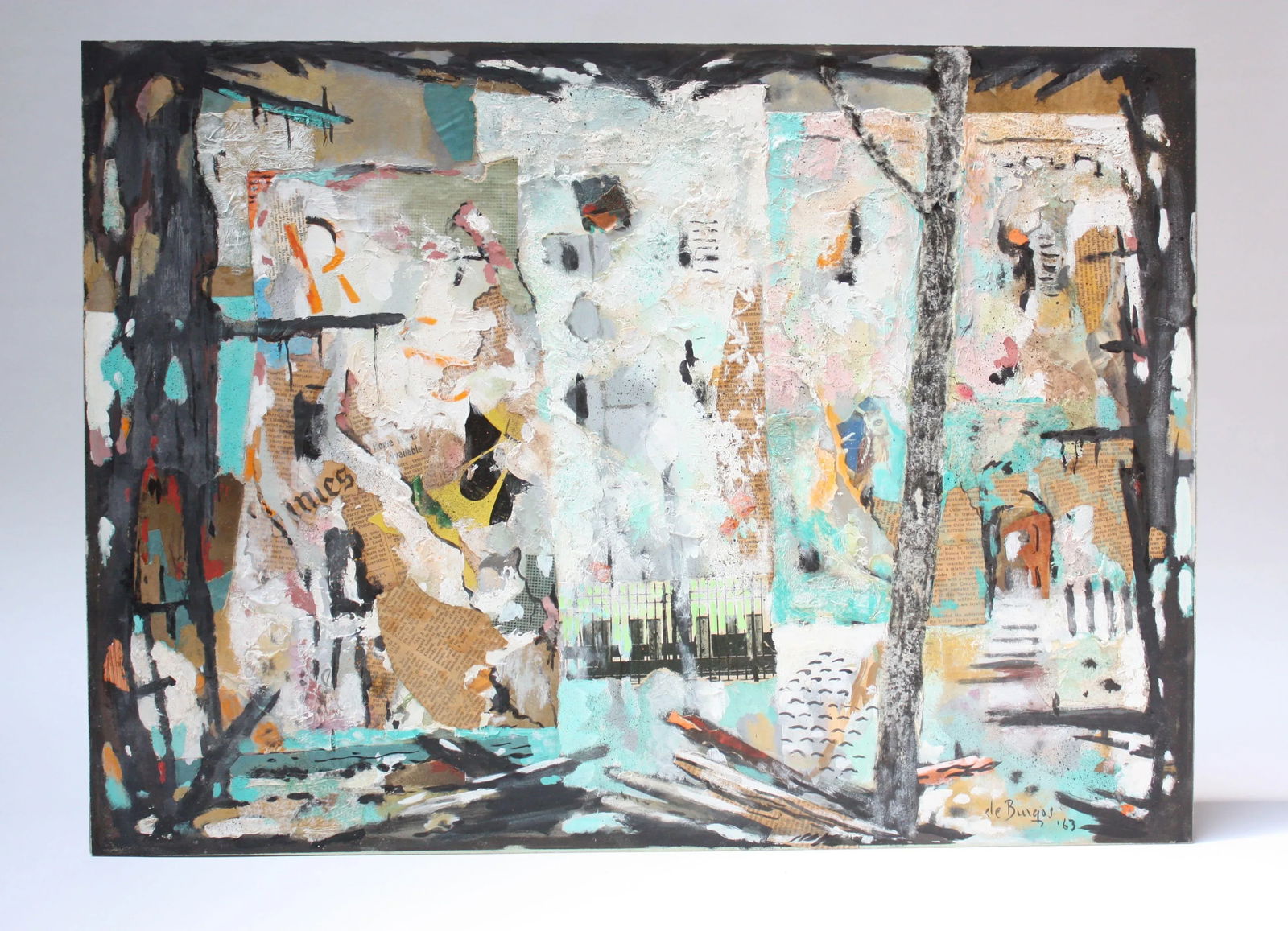 Ralph De Burgos Mixed-Media Abstract Collage - 12