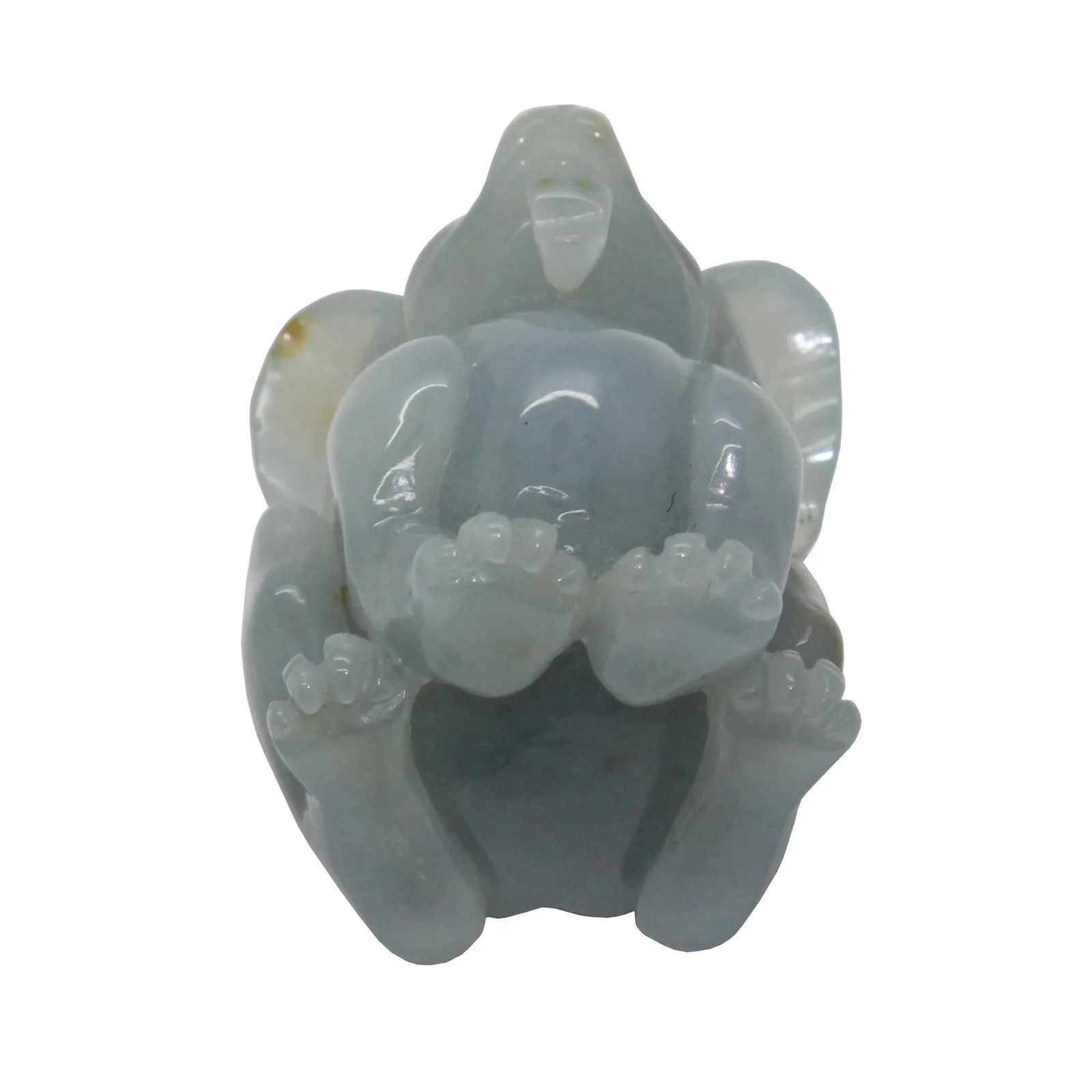 Carved Natural Light Purple Jade Chinese Zodiac Dog Figure Pendant - 4