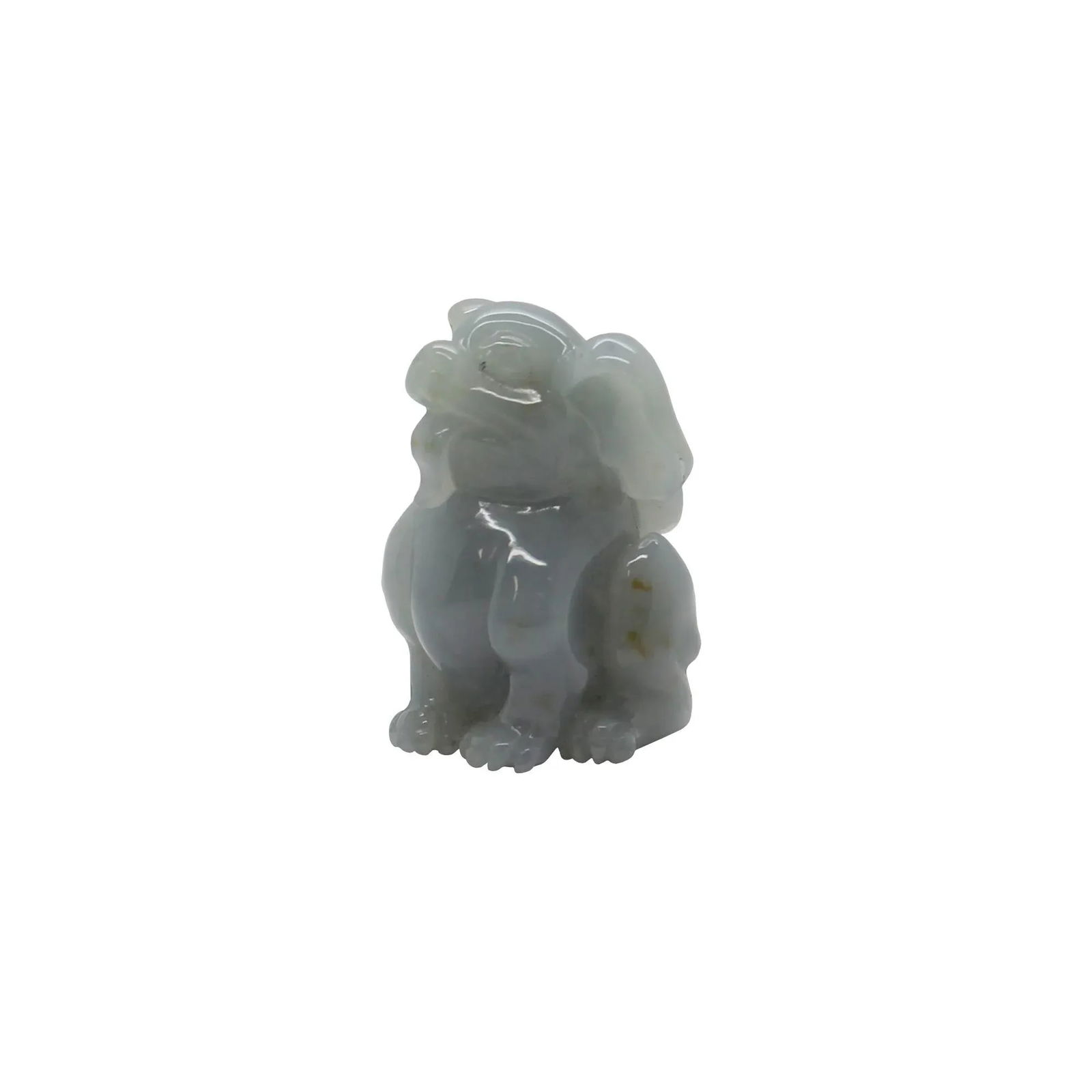 Carved Natural Light Purple Jade Chinese Zodiac Dog Figure Pendant - 5