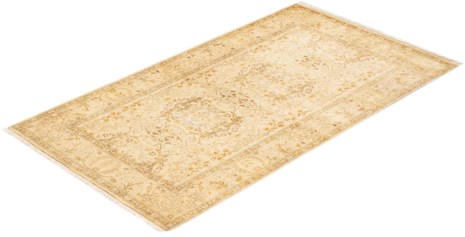 Mogul, One-of-a-Kind Hand-Knotted Area Rug - Ivory, 3' 3" x 5' 2" - 8