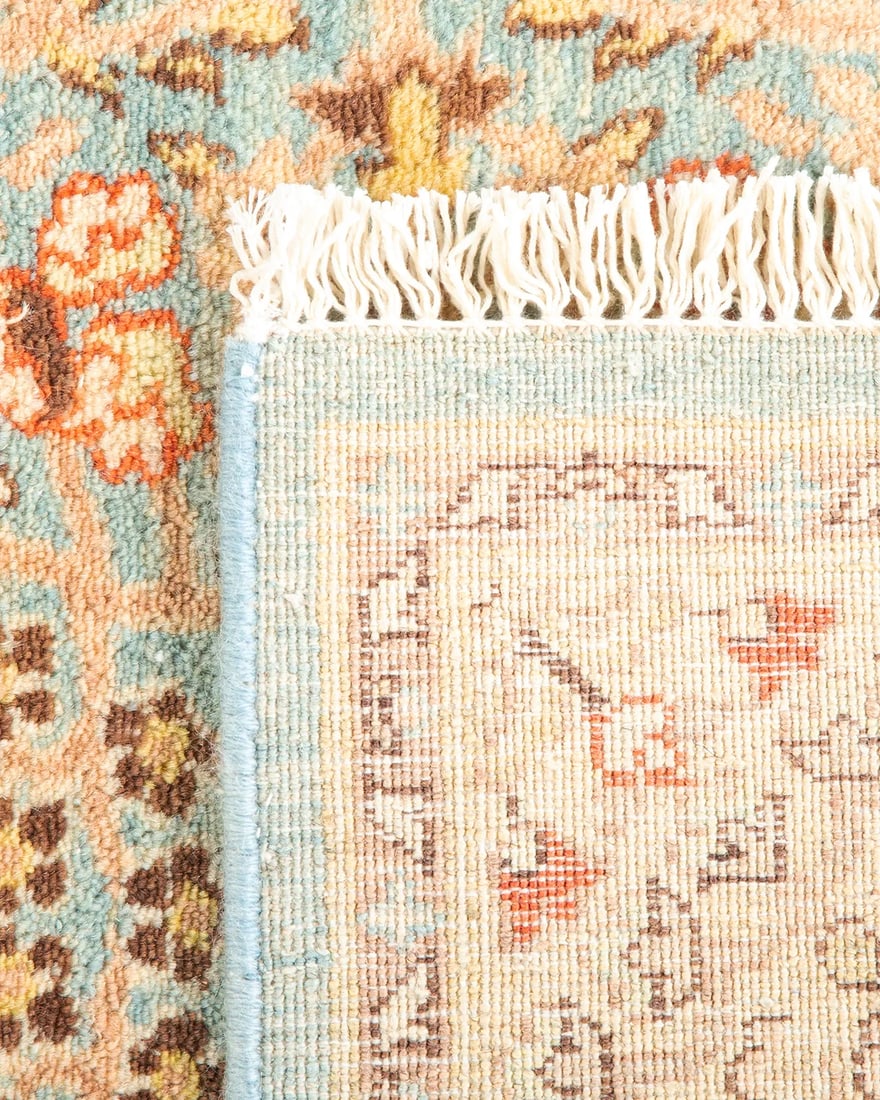 Mogul, One-of-a-Kind Hand-Knotted Runner Rug - Light Blue, 2' 7" x 13' 9" - 5