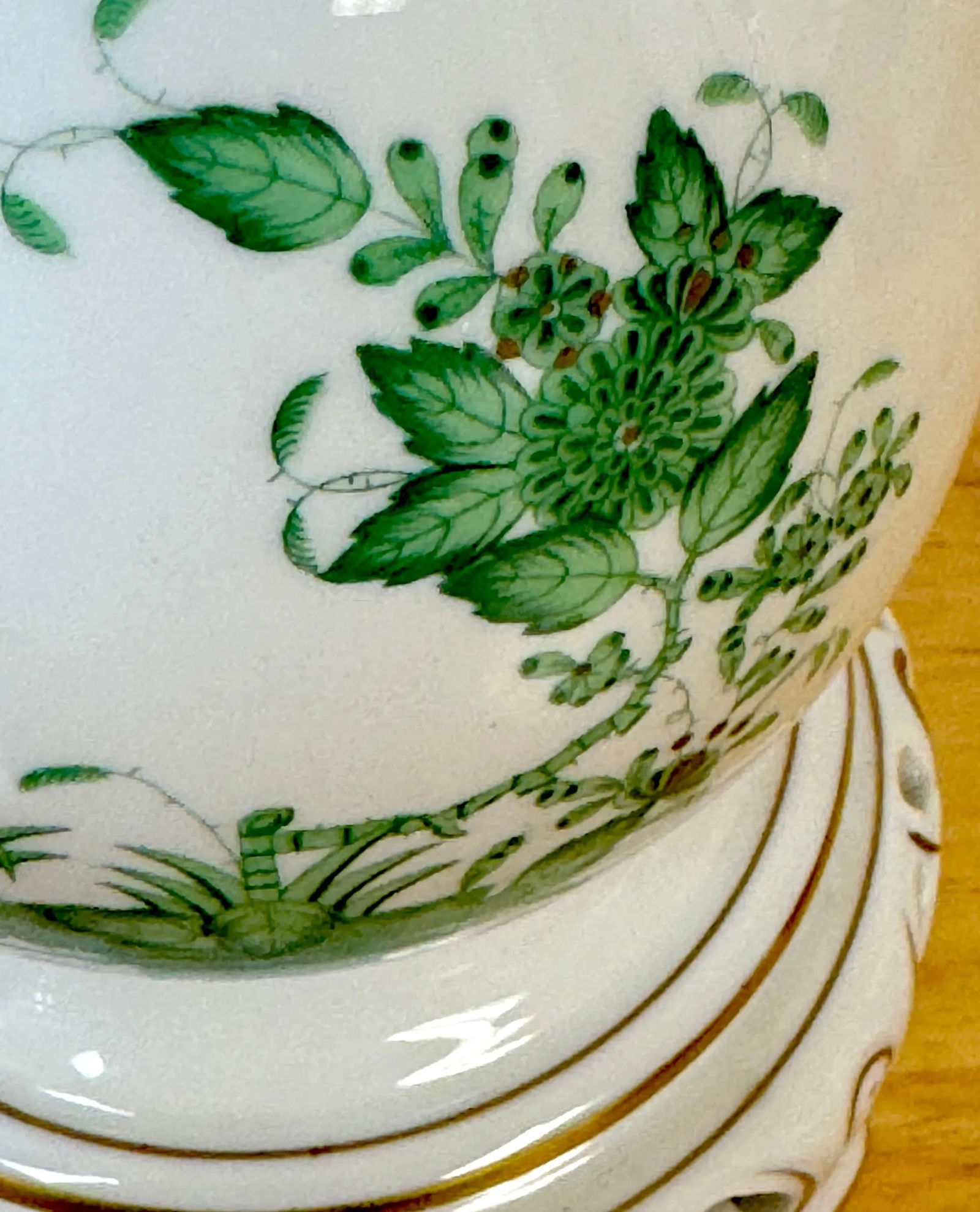 Herend Porcelain 'Chinese Bouquet- Green' Table Lamp - 8