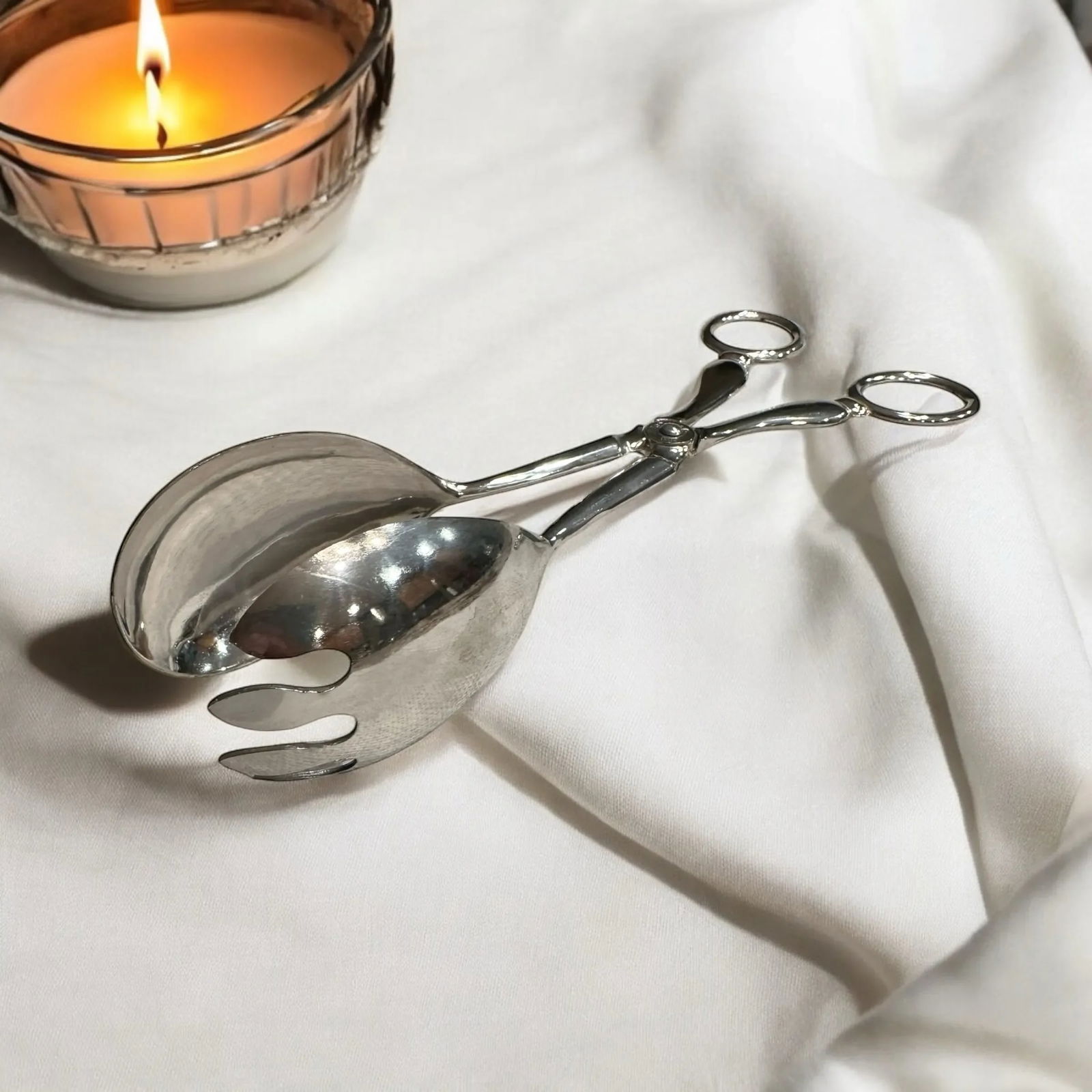 Mid 20th Century Italian Silver Plate Serving Tongs - 2