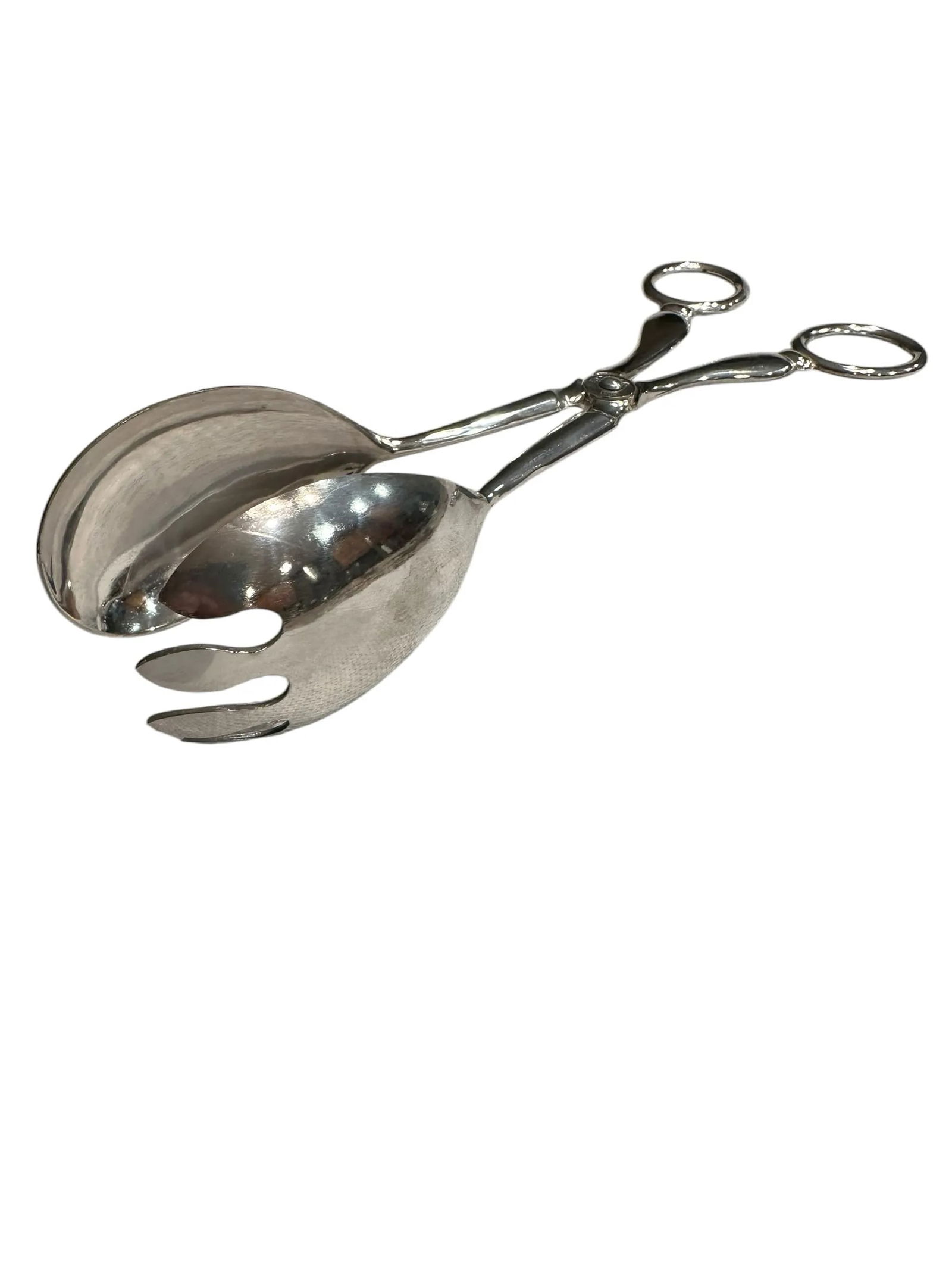 Mid 20th Century Italian Silver Plate Serving Tongs - 7
