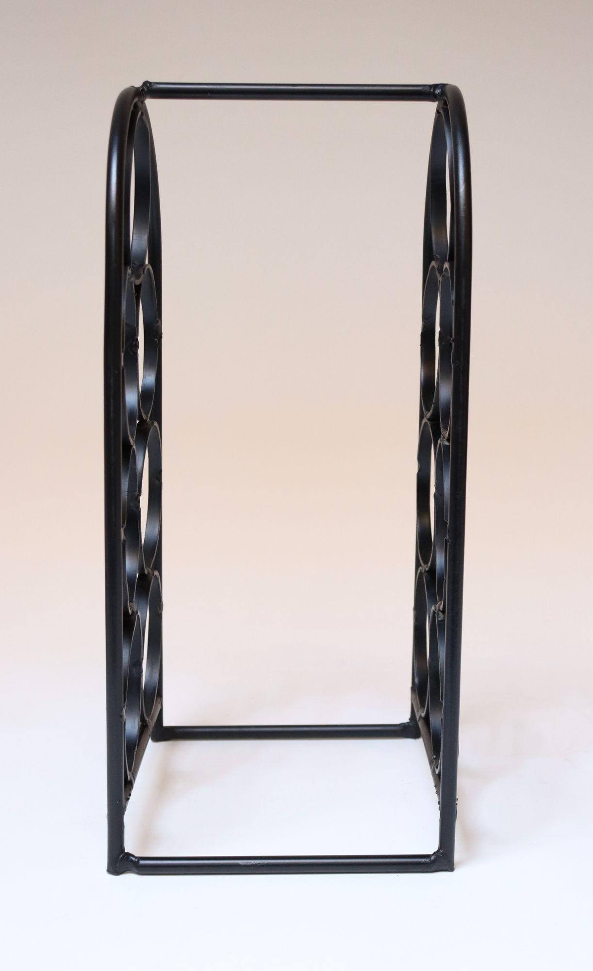 Vintage Wrought Iron Seven-Bottle Wine Holder by Arthur Umanoff - 4