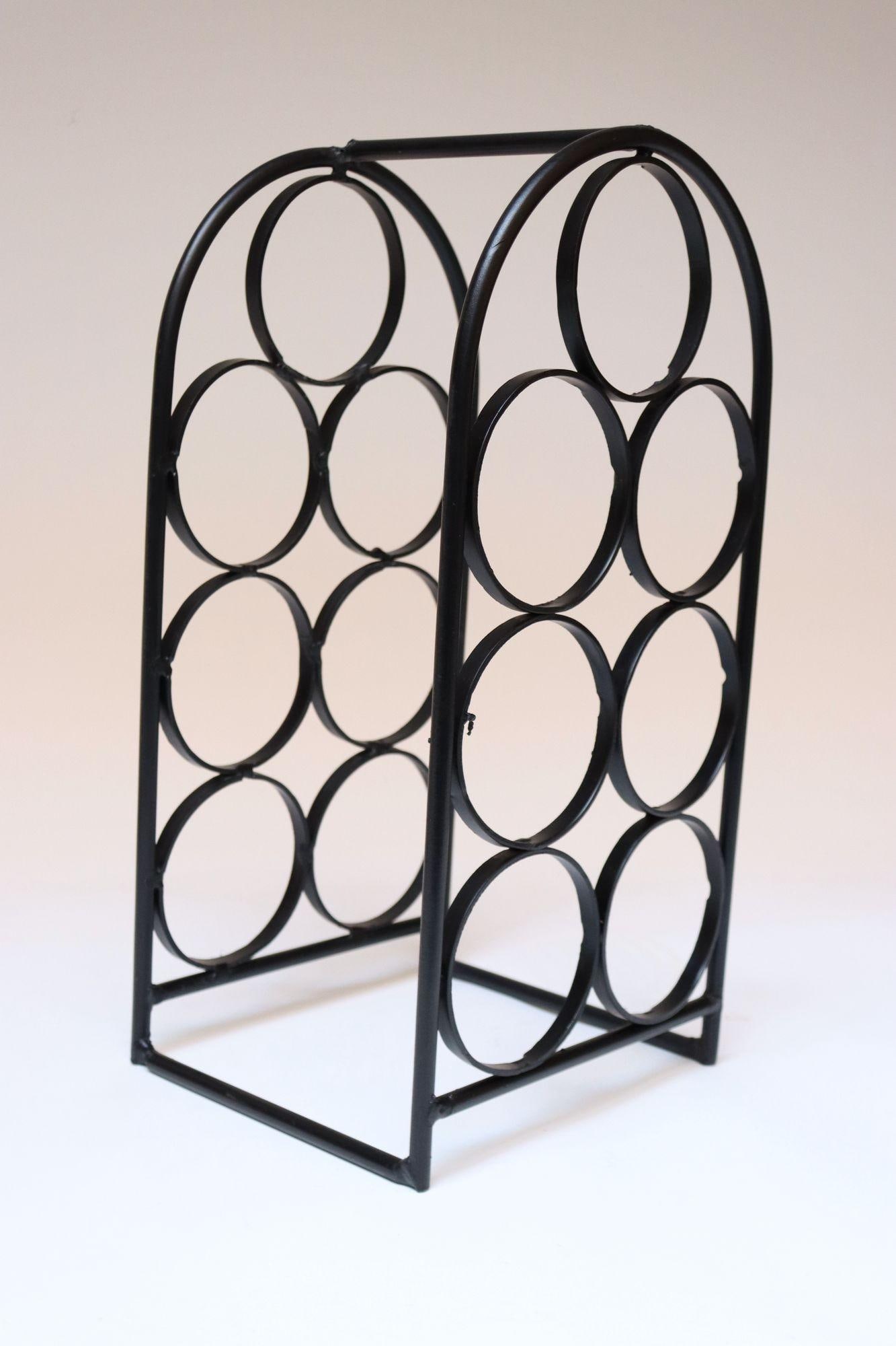 Vintage Wrought Iron Seven-Bottle Wine Holder by Arthur Umanoff - 5