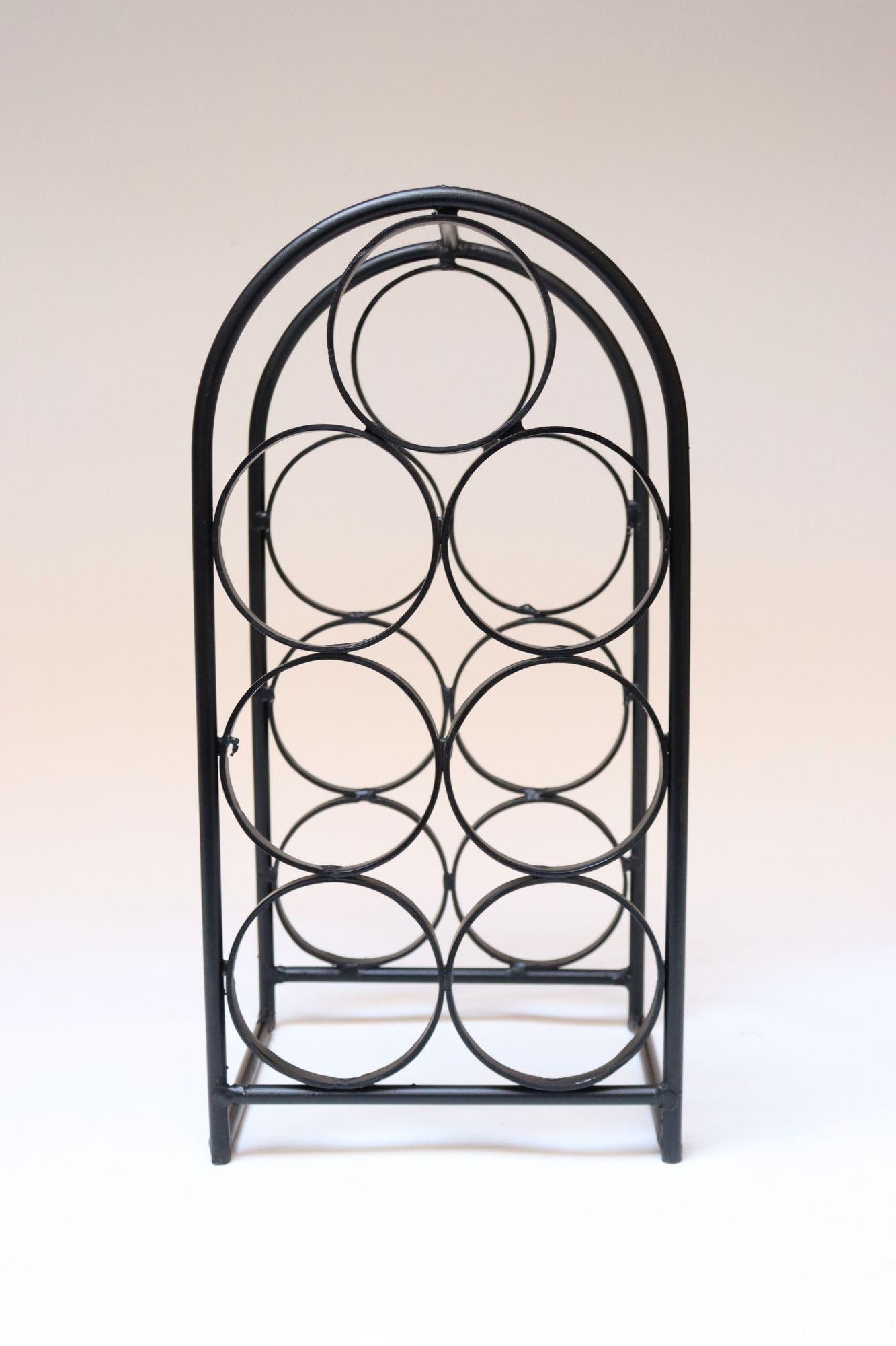 Vintage Wrought Iron Seven-Bottle Wine Holder by Arthur Umanoff - 6