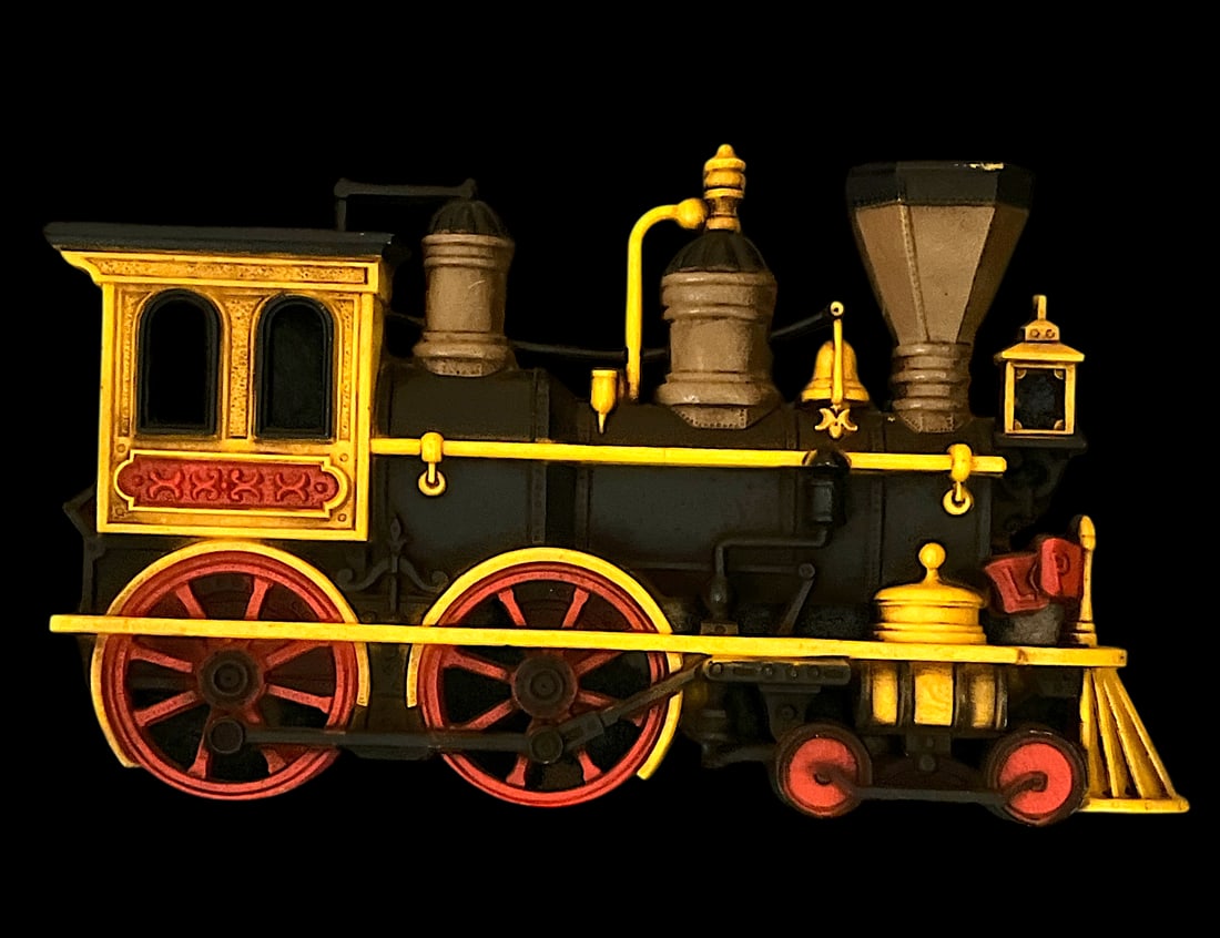 1970s Vintage Train Locomotive, Caboose and Stagecoach Wall Decor by Homco Set of 3 - 2