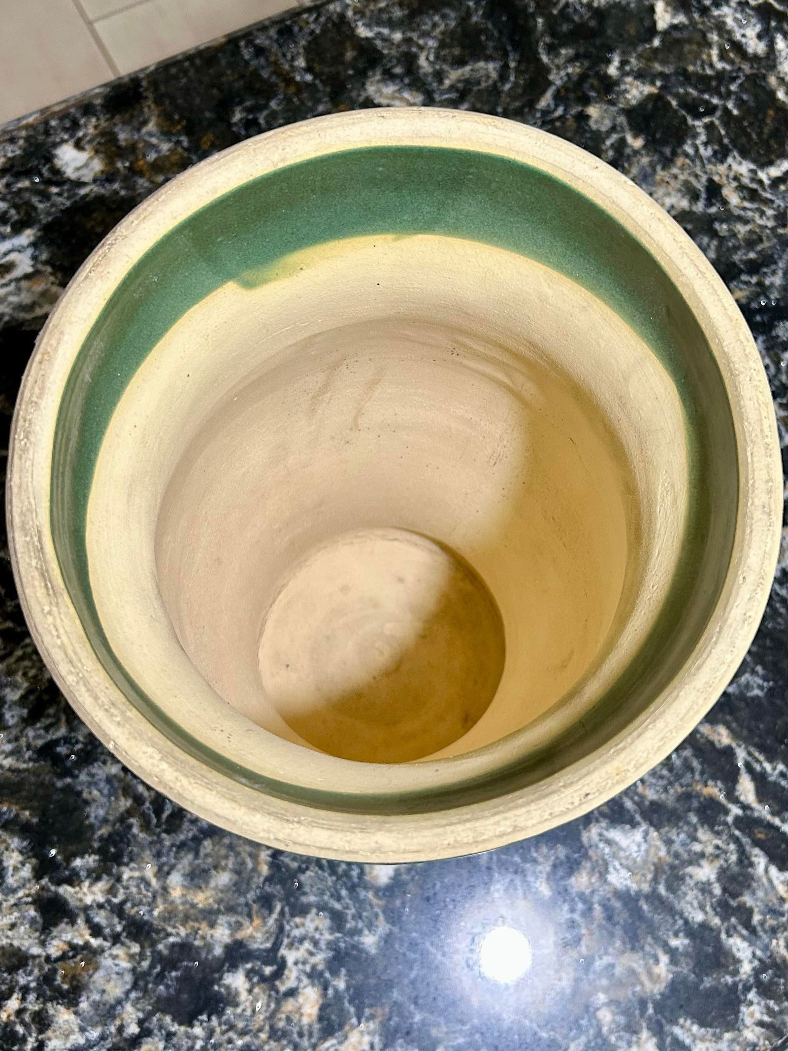 Vintage Robinson Ramsbottom Pottery Company Jardiniere With Pedestal Base, Number #153 Green Fern Le - 4